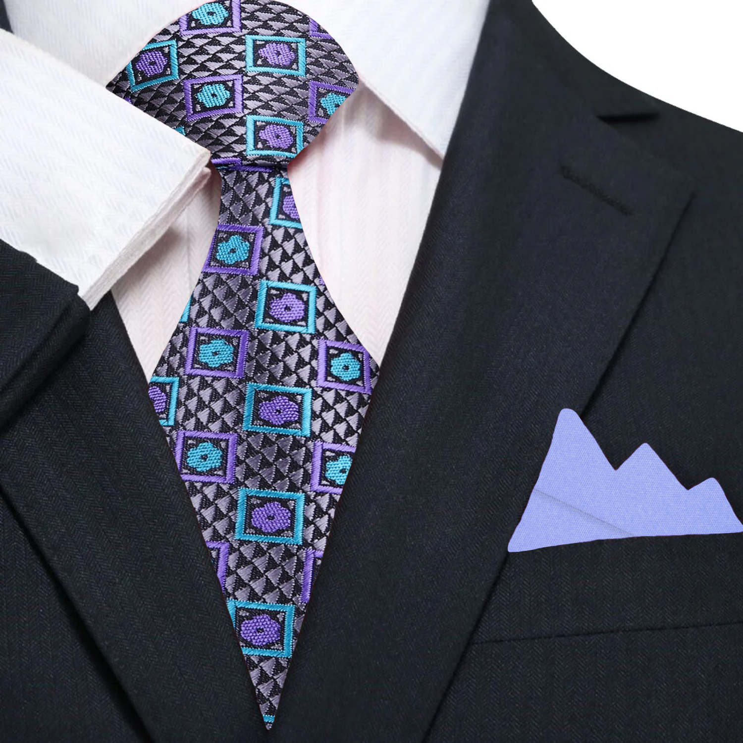 Men wearing stylish necktie for evening reception event