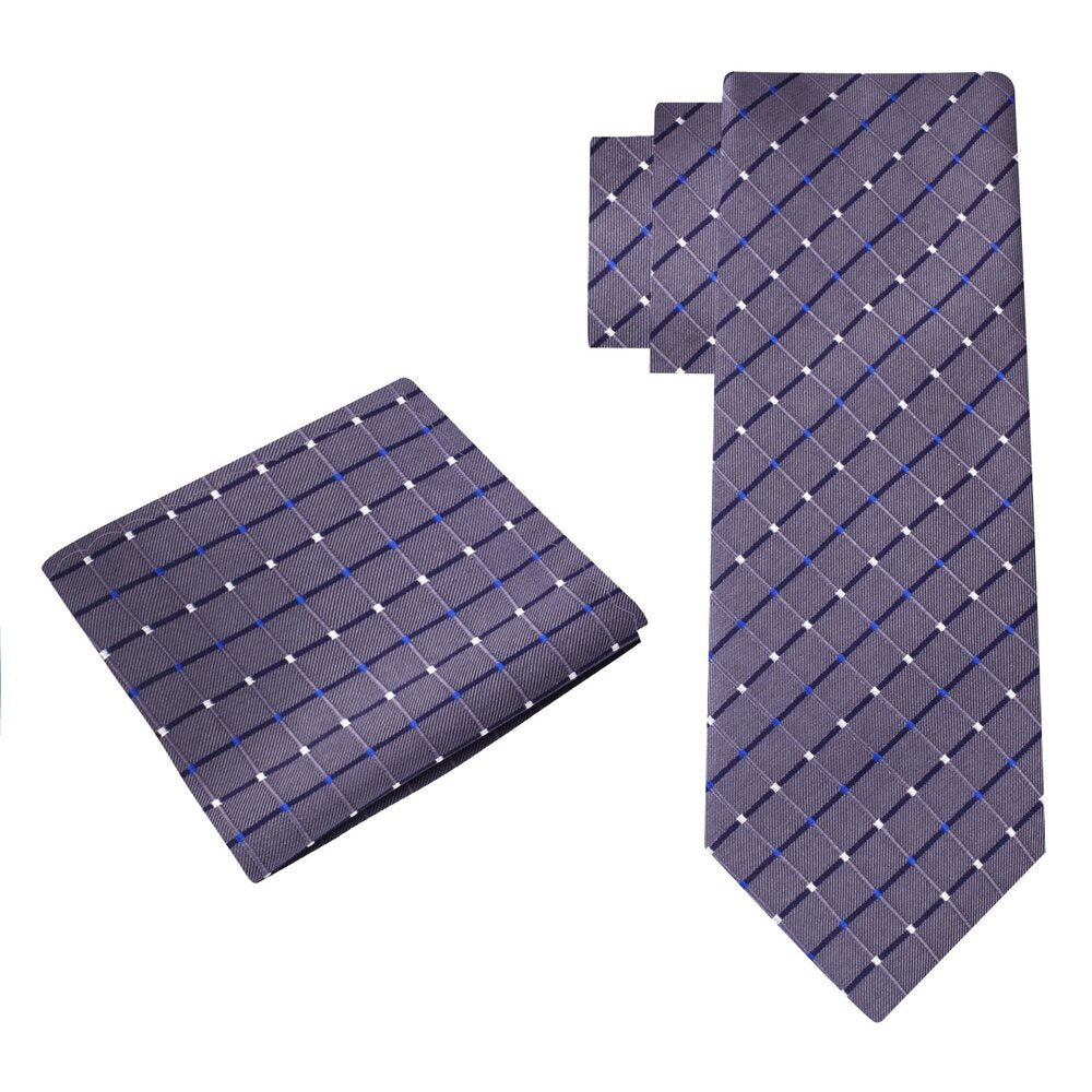 Close-up showing texture of kids silk tie and fine stitch detailing