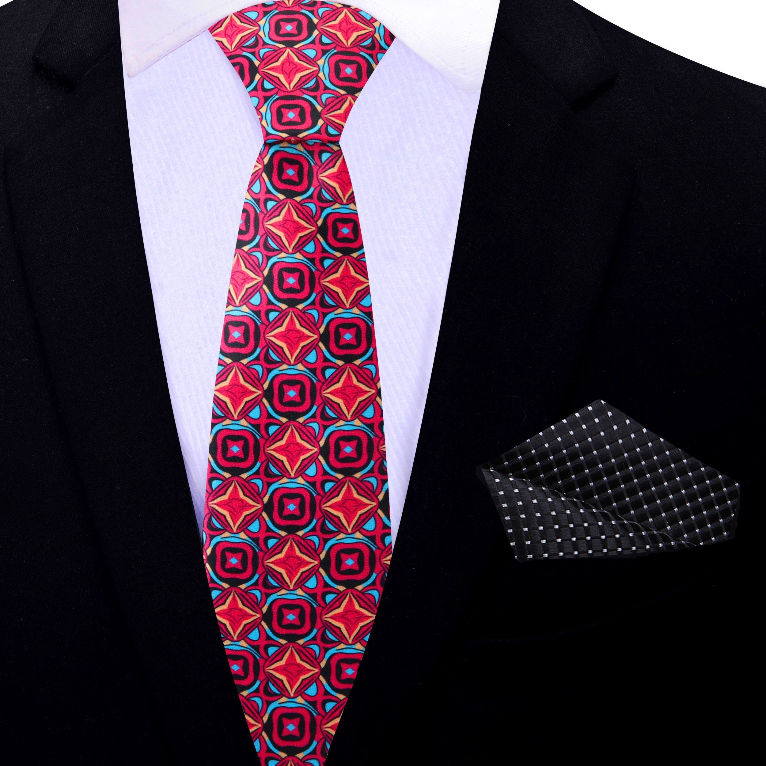 Fashionable mens tie with geometric pattern, ideal for weddings and celebrations