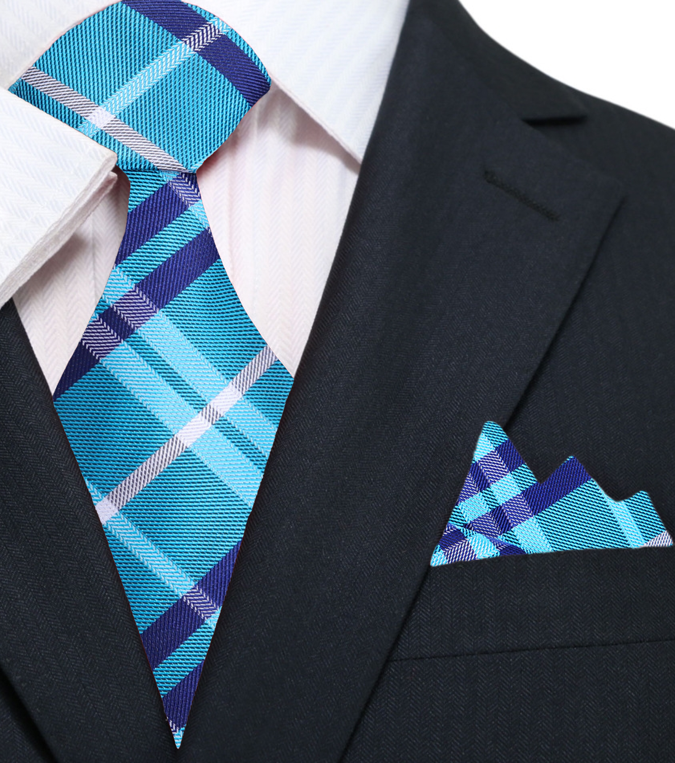 Giza silk tie paired with a navy suit and white dress shirt for wedding attire