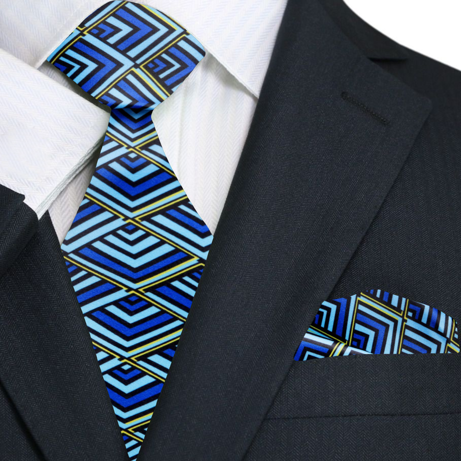 Close-up of the Nautilus ties geometric pattern, highlighting its intricate design.