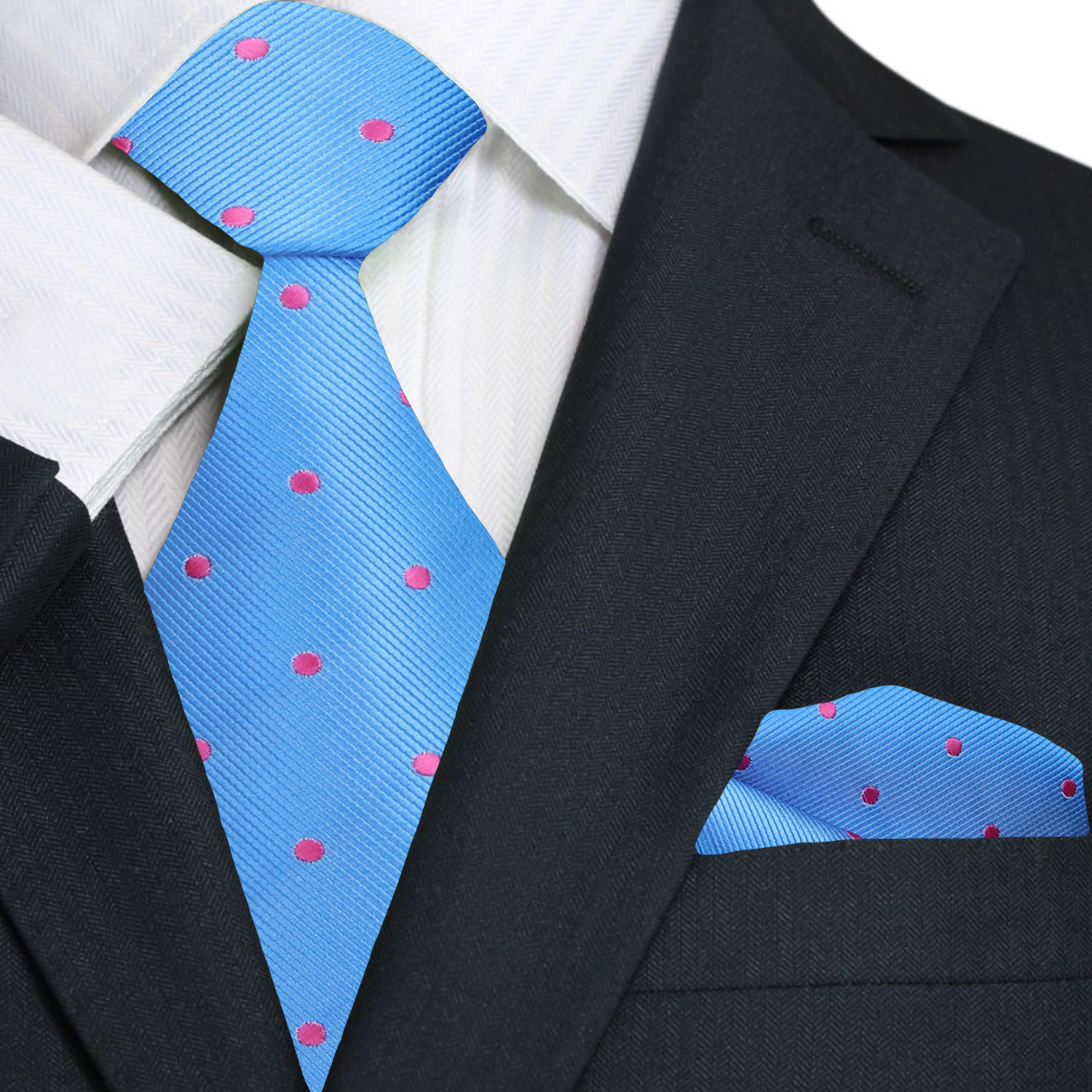 Man wearing a colorful polka dot tie at a wedding, perfectly matching the events theme.