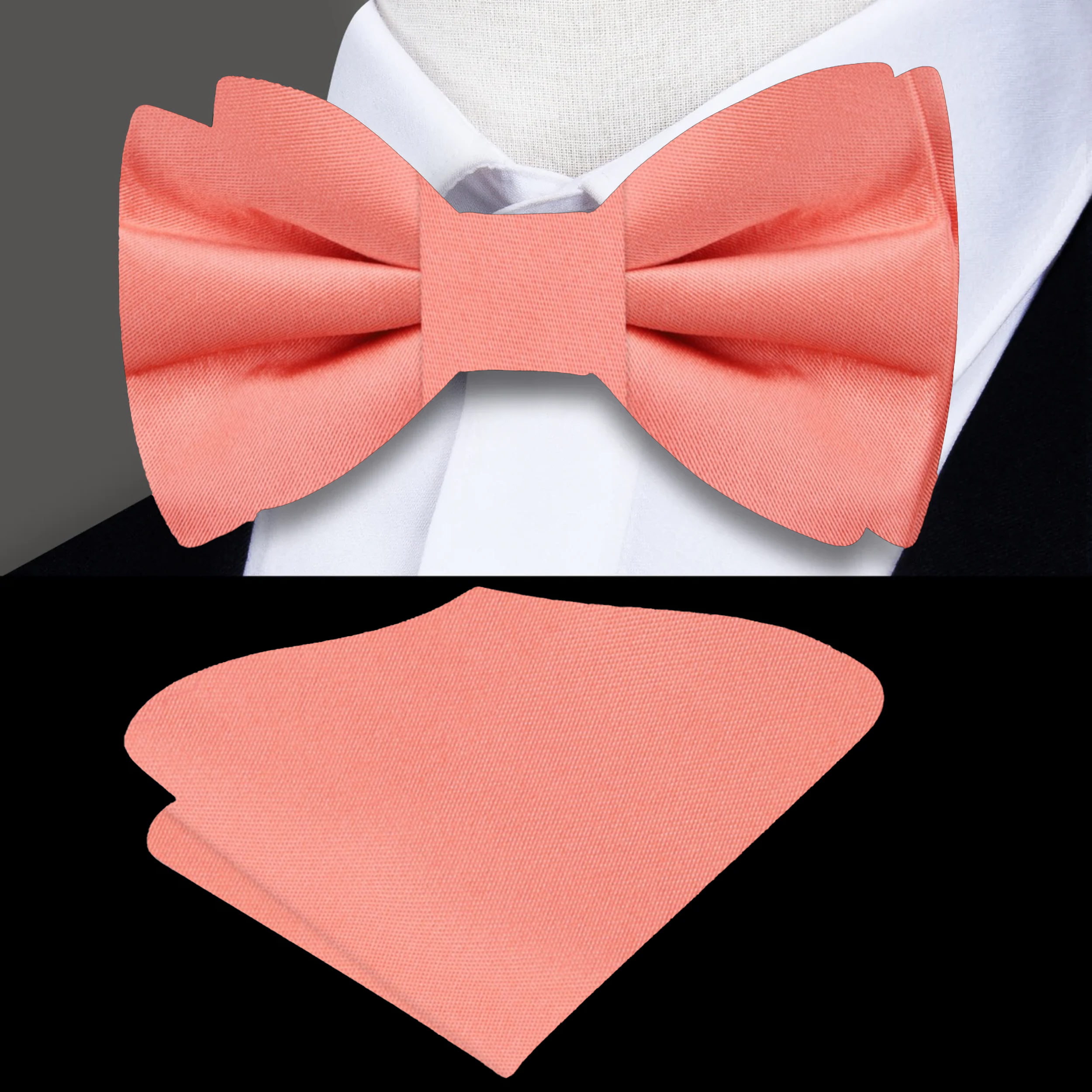 Elegant silk bow tie in soft marigold, perfect for weddings.