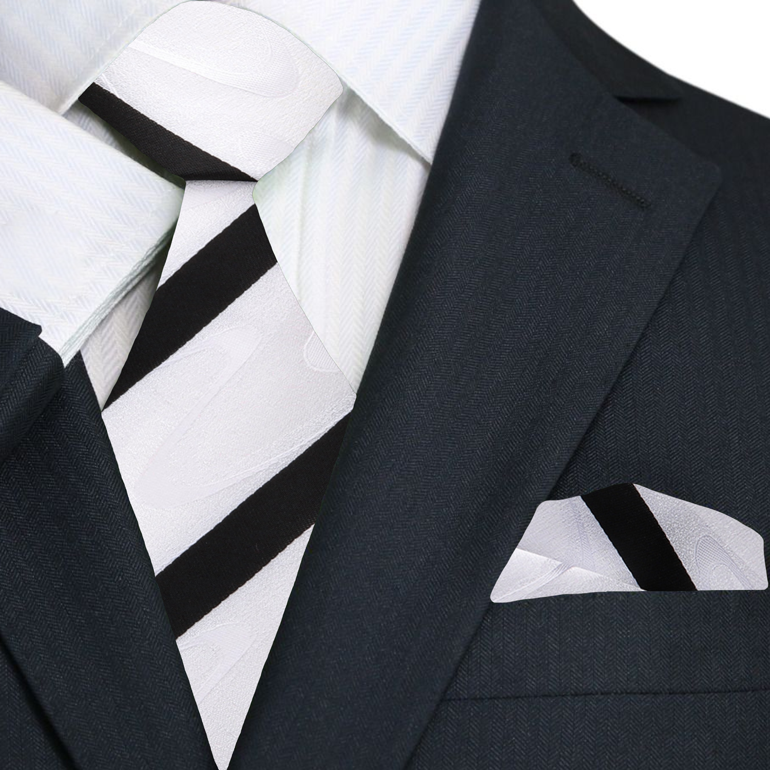 Rothmere necktie laid flat on a wooden table, demonstrating its smooth silk texture.