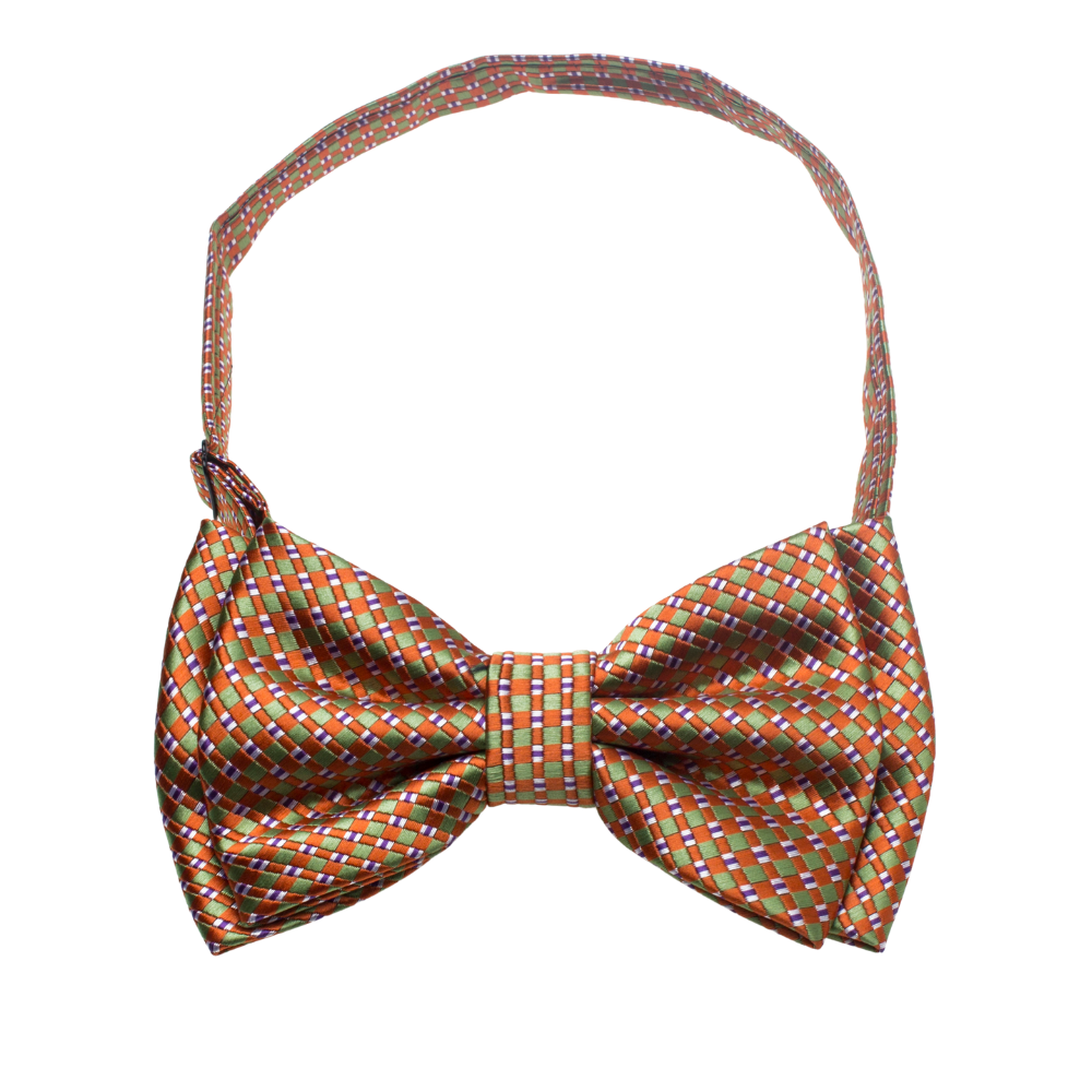 A child wearing the stylish bow tie at a birthday party, perfectly matching their outfit.