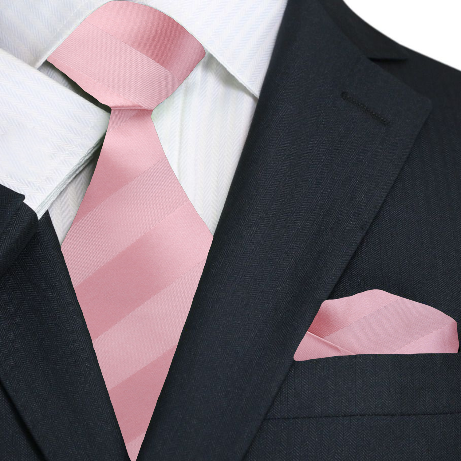 Close-up of luxury silk necktie with striped pattern, suitable for formal wear