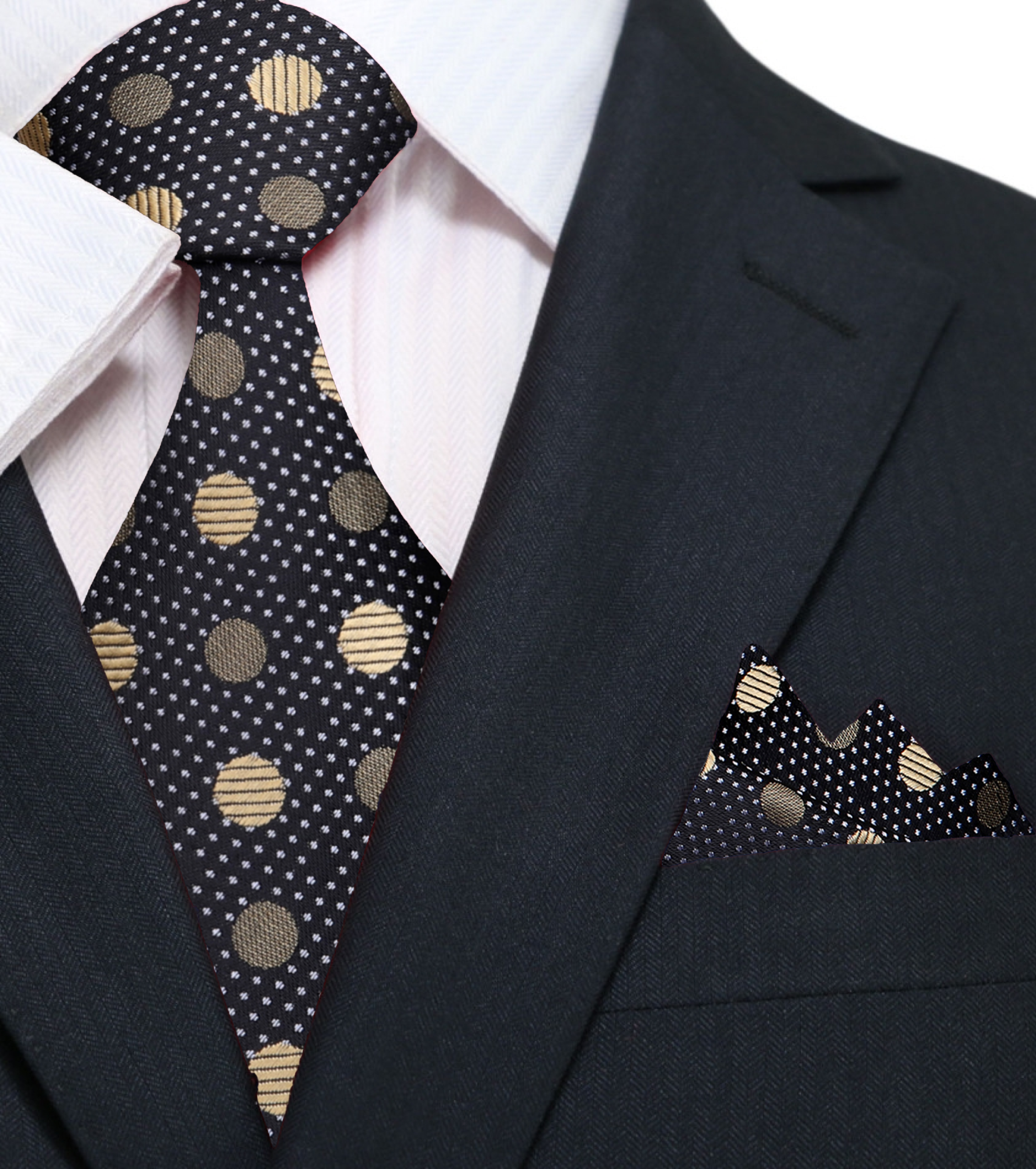Kids wearing silk necktie and pocket square at a wedding
