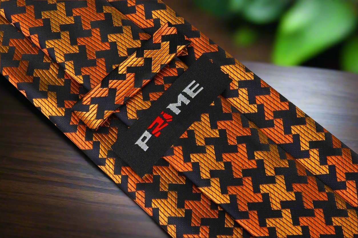 Slim fit necktie with pocket square styled for cocktail event attire