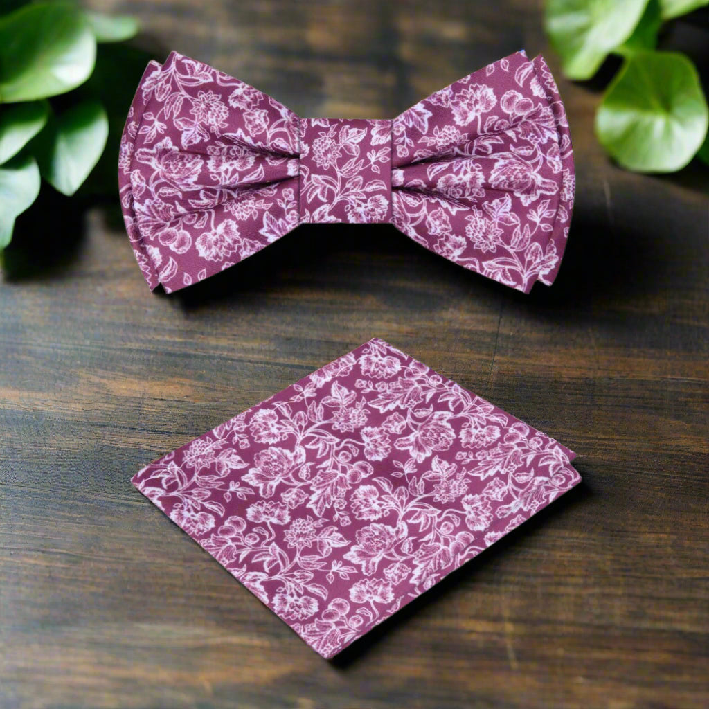 Light beige silk bow tie styled with a crisp dress shirt for upscale events