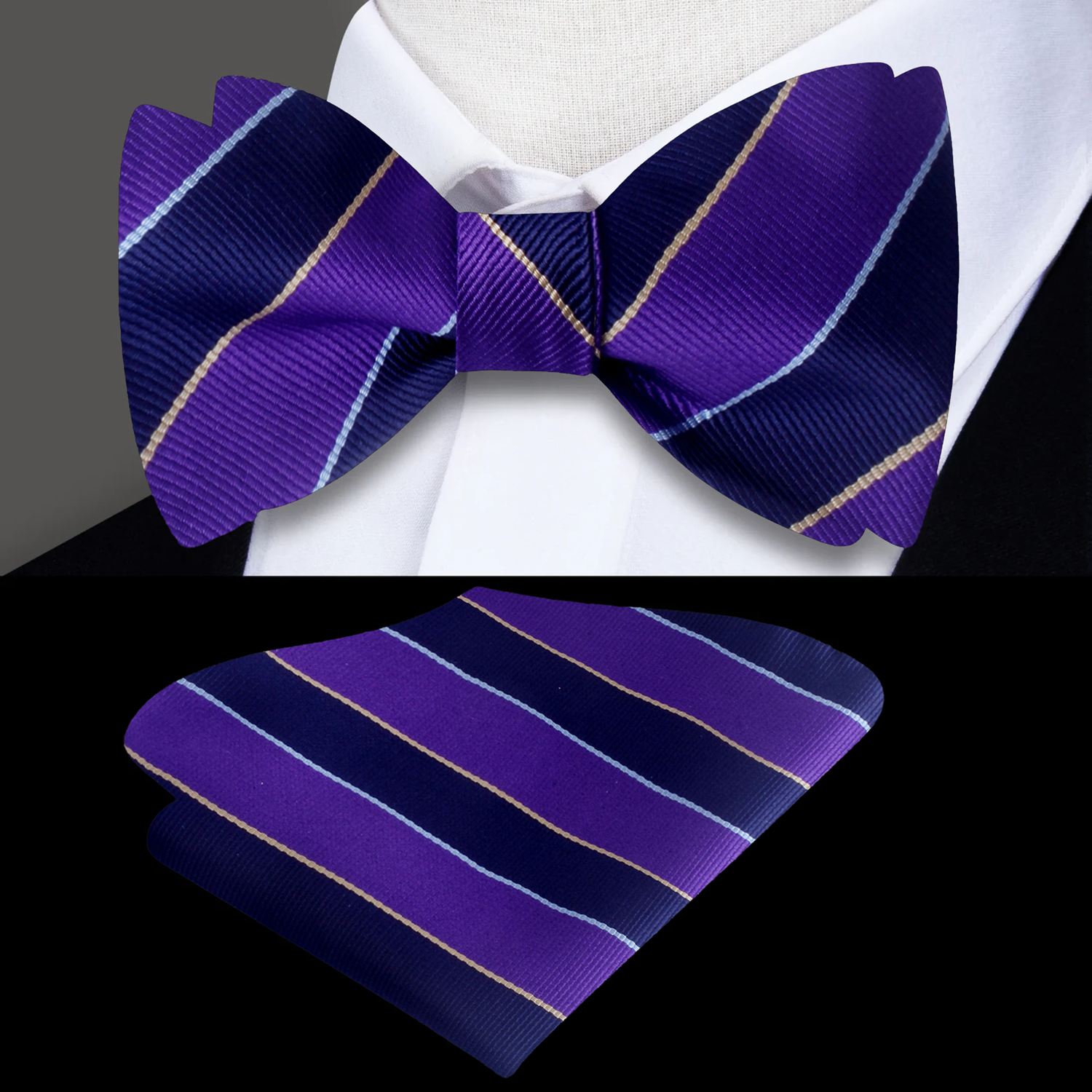 Styled bow tie paired with crisp dress shirt for evening event