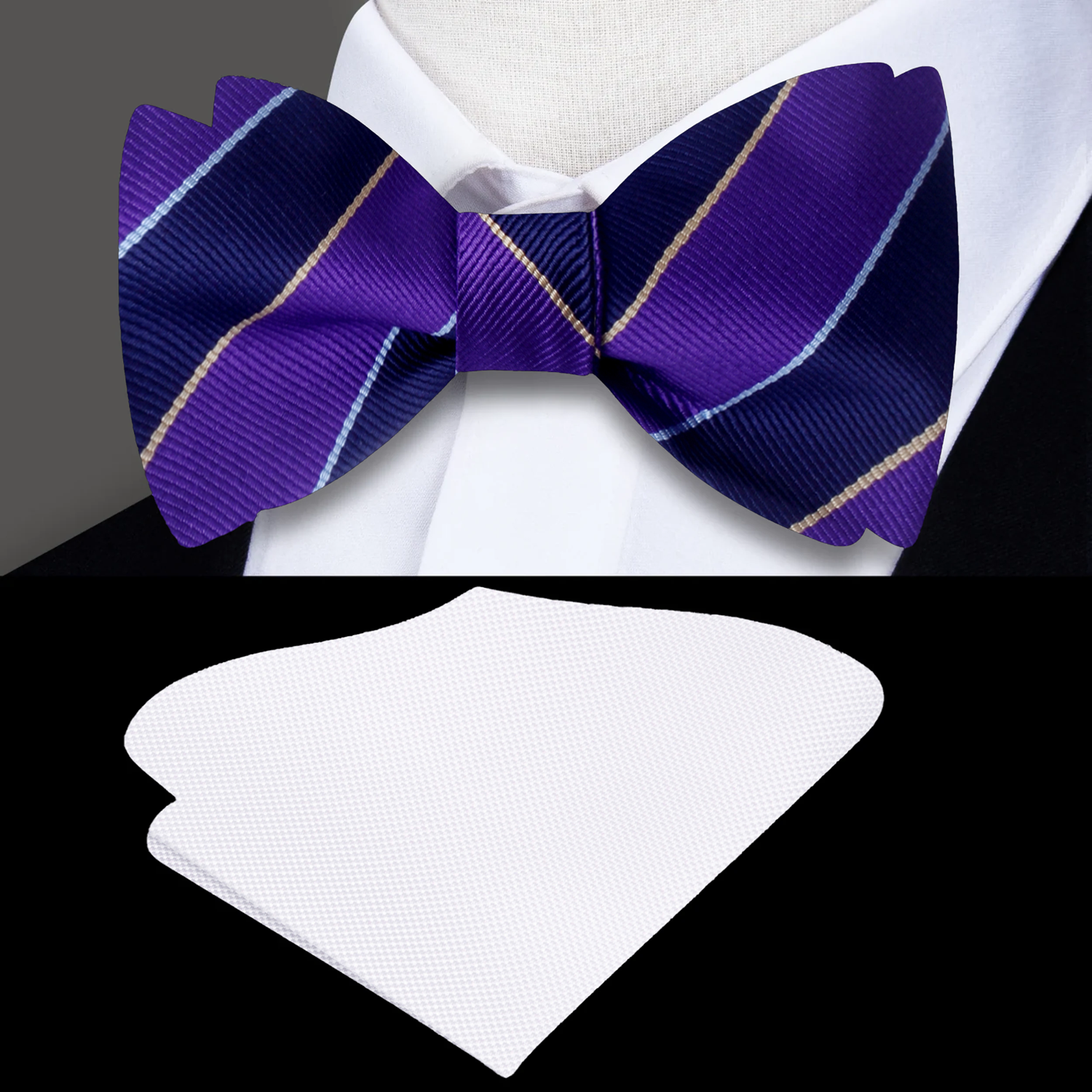 Man wearing bow tie with formal suit at wedding