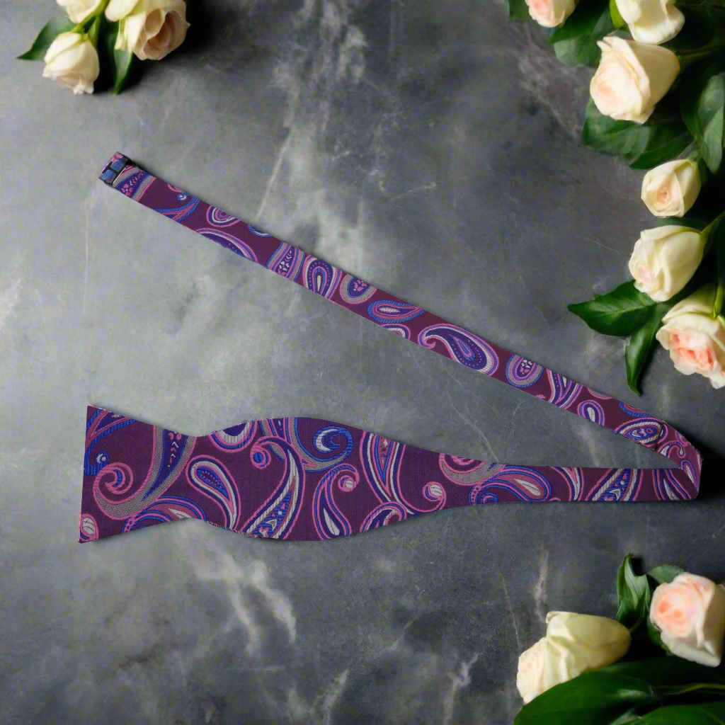 Evington Elegant Paisley Self-Tie Bow Tie - Image 5