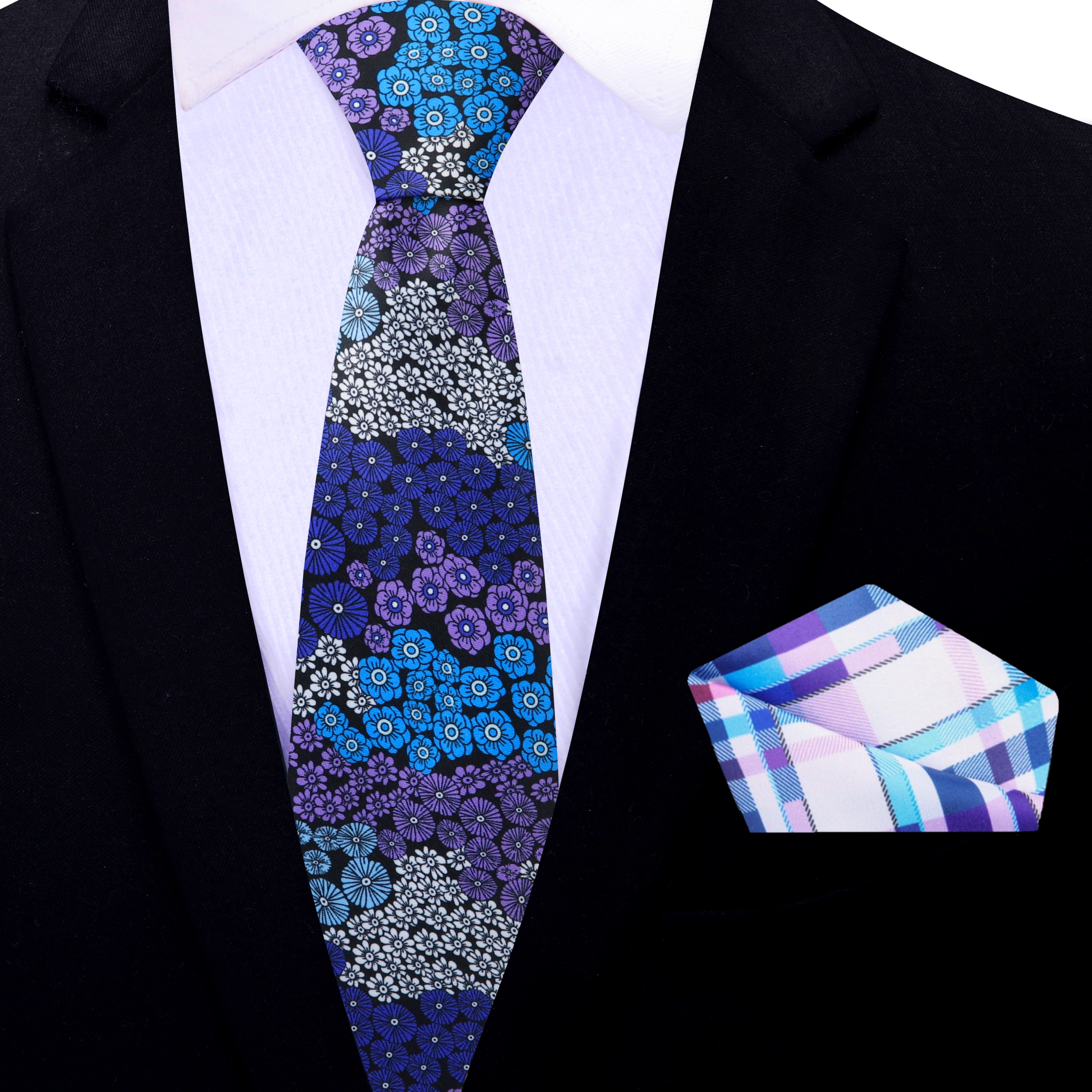 Close-up of silk fabric highlighting the vibrant floral pattern