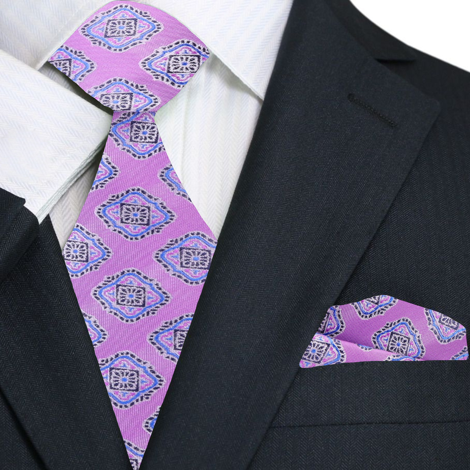 Men wearing this stylish silk necktie at a wedding with a white dress shirt