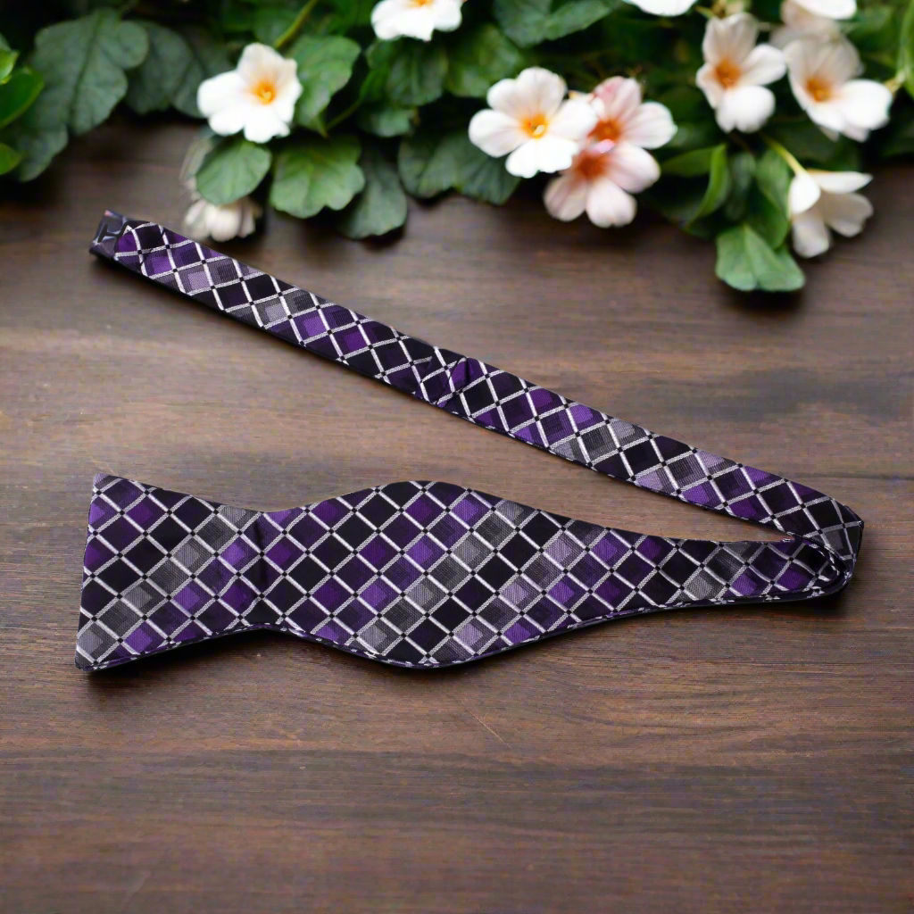 Styled shot of the bow tie with a dress shirt and blazer for formal events