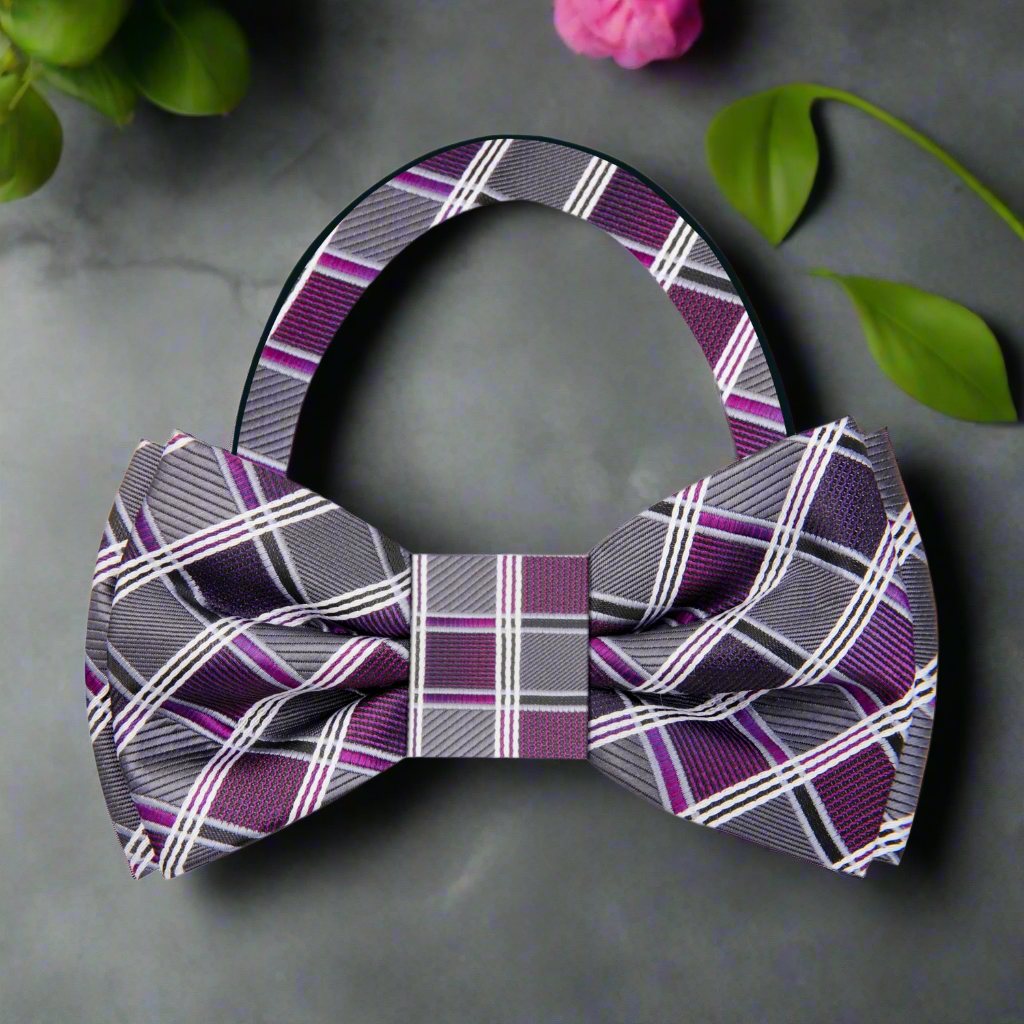 Styled with a white dress shirt and navy suit, ideal for weddings or cocktail parties