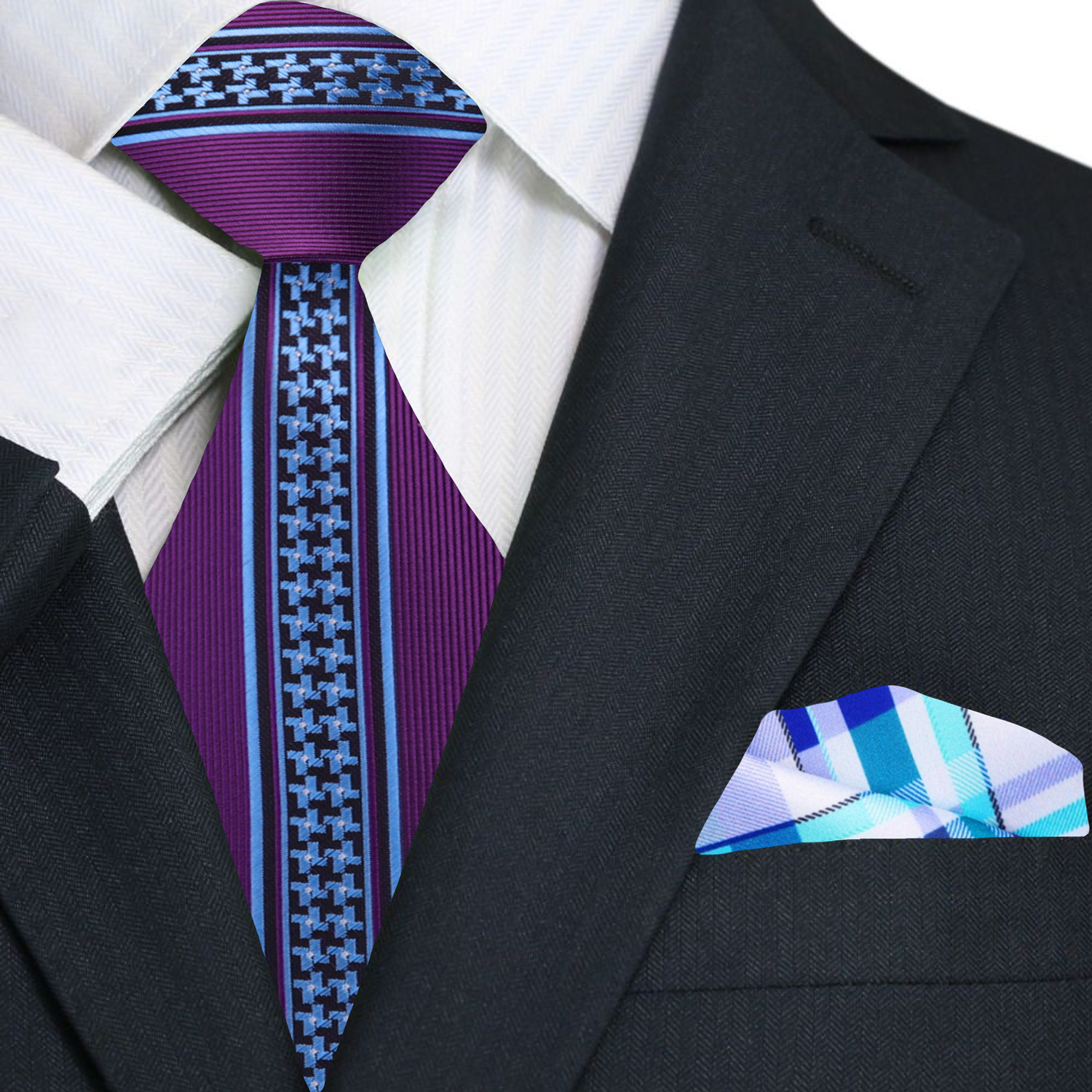 Close-up of the silk fabric with bold stripe pattern for weddings and events