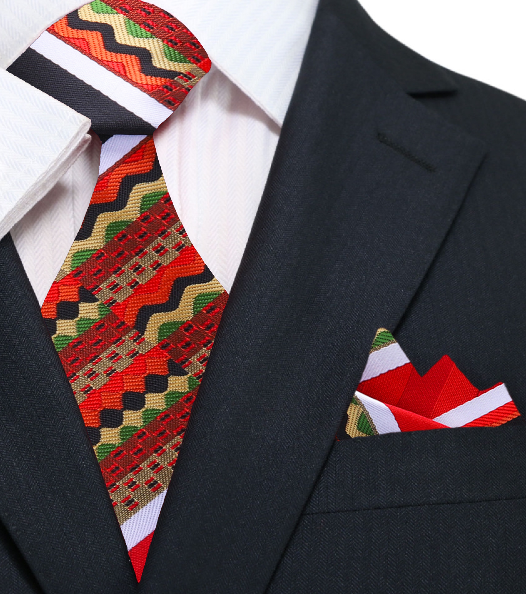 Elegant African print tie with Kente pattern for formal events
