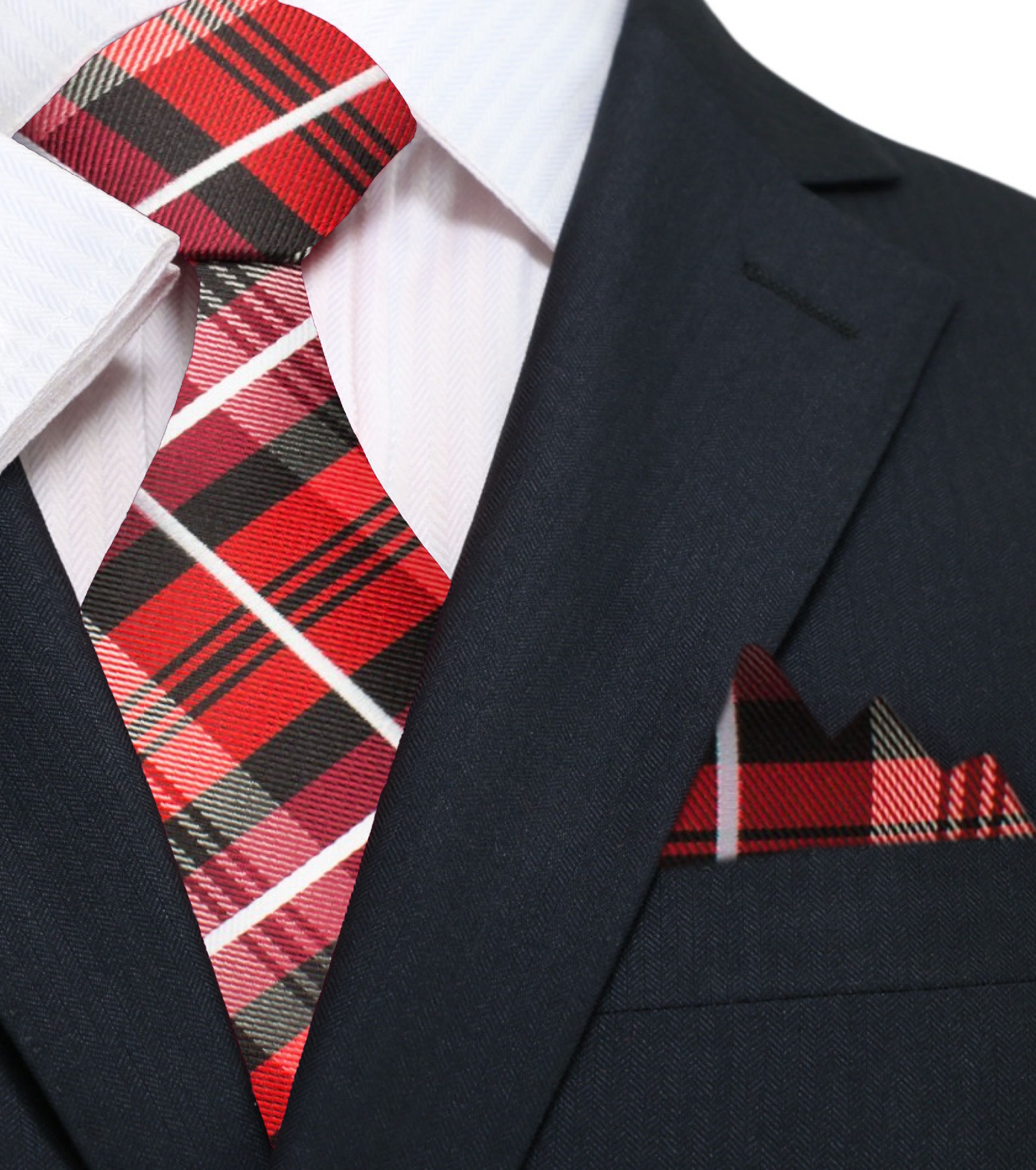 Elegant silk plaid necktie for business and social occasions