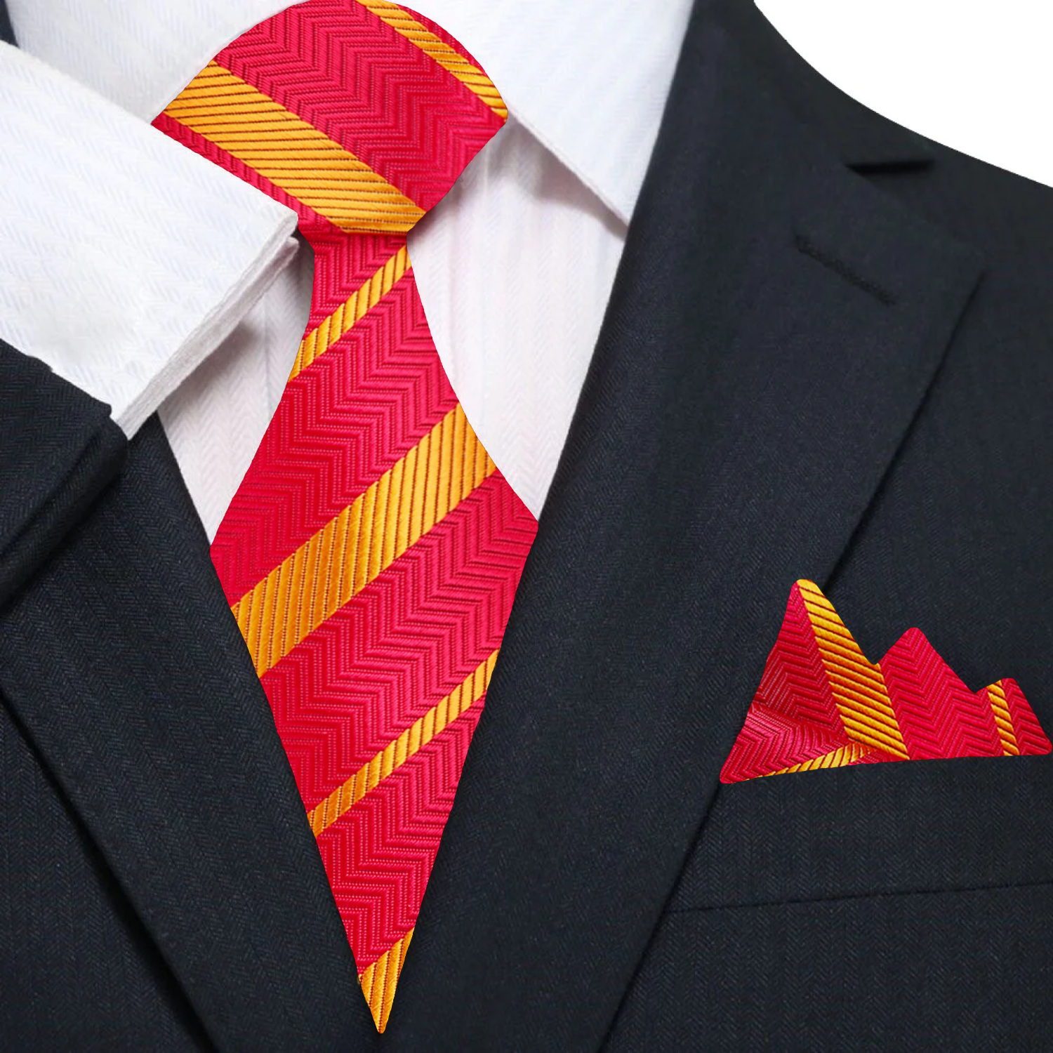 Stylish mens necktie with classic stripe pattern, ideal for formal events and business outfits