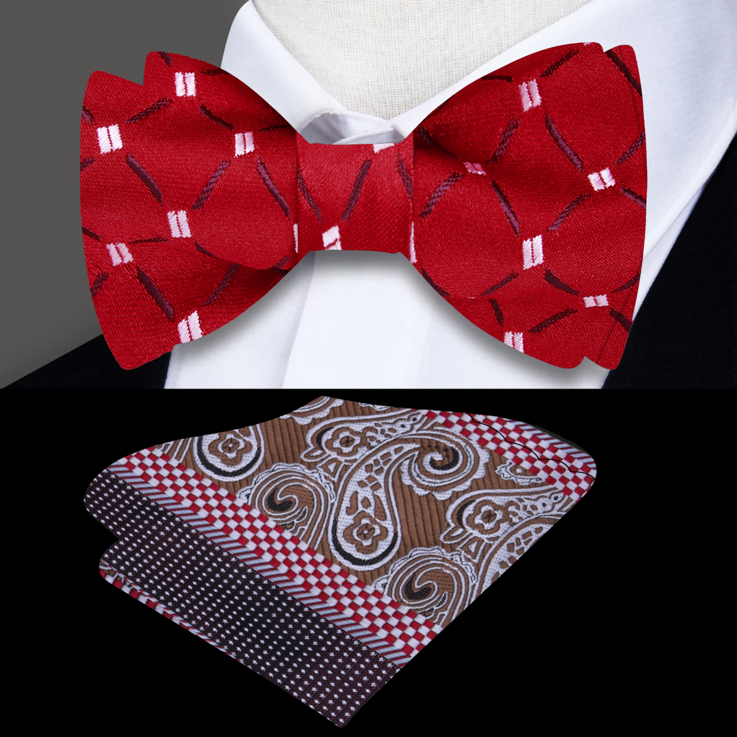Styled mens bow tie with a sharp look, perfect for weddings