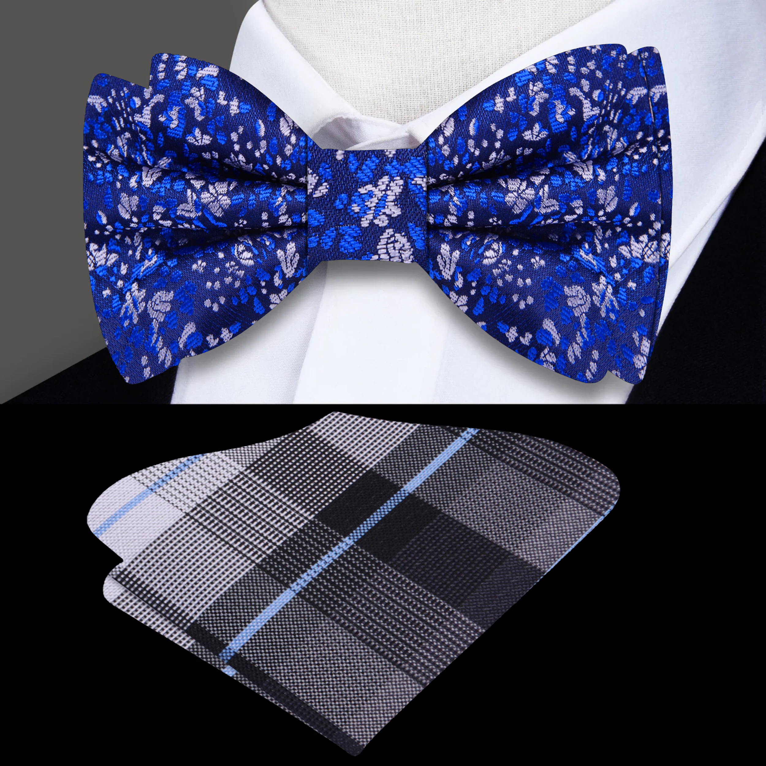 Elegant floral silk bow tie with vibrant pattern for formal occasions