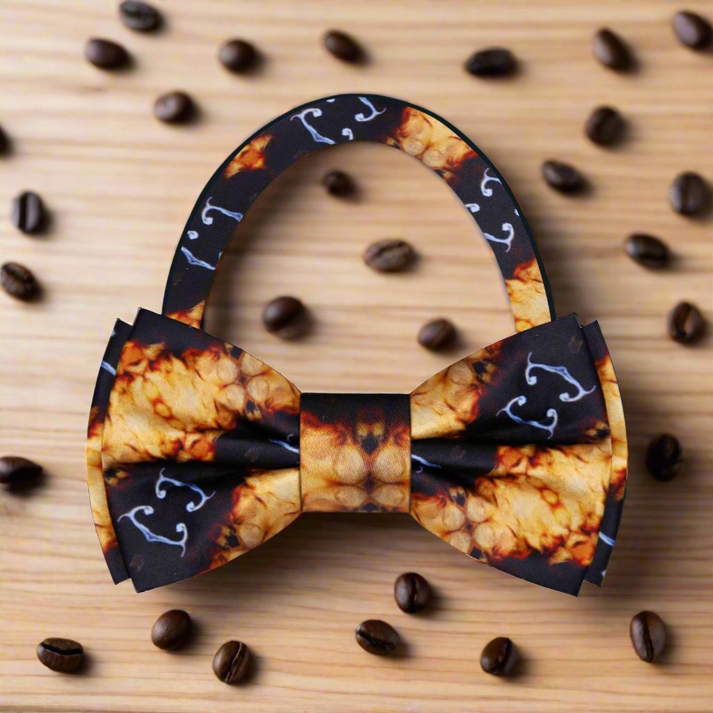 Silk bow tie with matching pocket square for a sophisticated look
