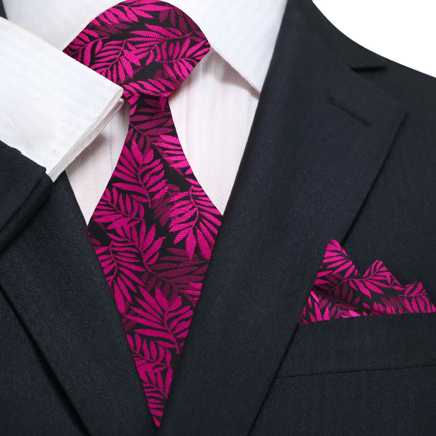 Fashionable mens silk necktie styled with a suit for weddings or business meetings