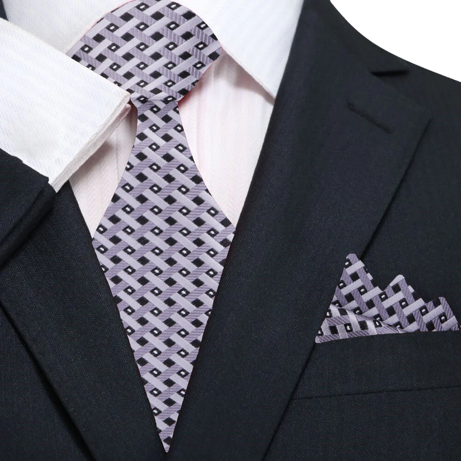 Man wearing a gold silk necktie with a navy suit for a wedding