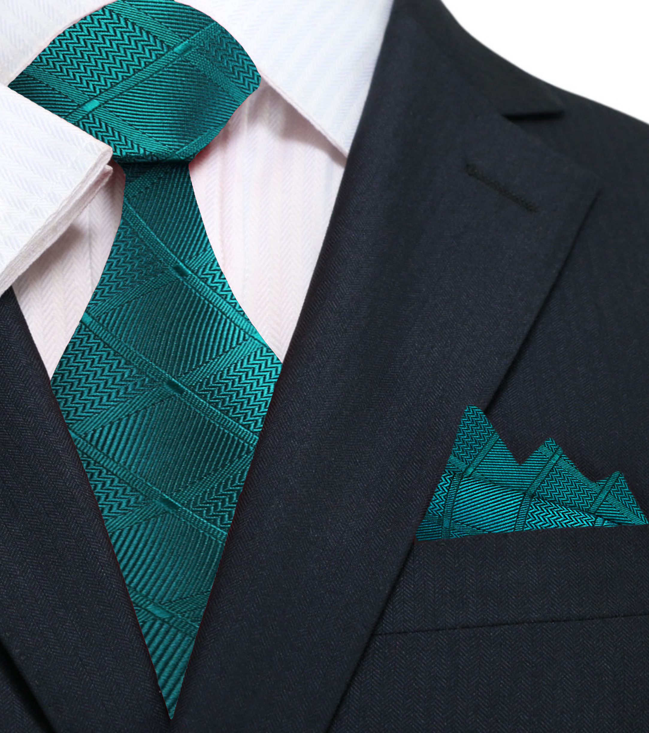 Close-up of geometric pattern on a stylish mens silk tie for evening events