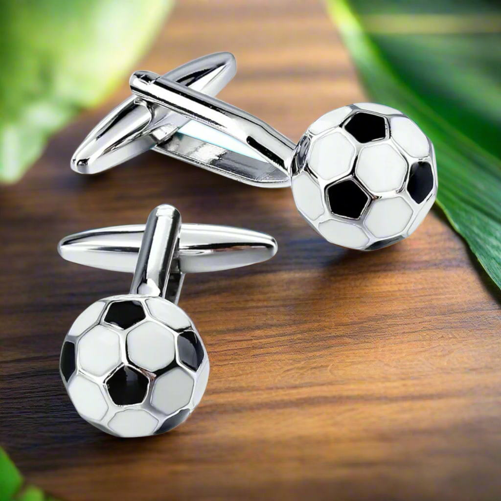 Cufflinks shaped like a basketball, perfect for sports lovers.