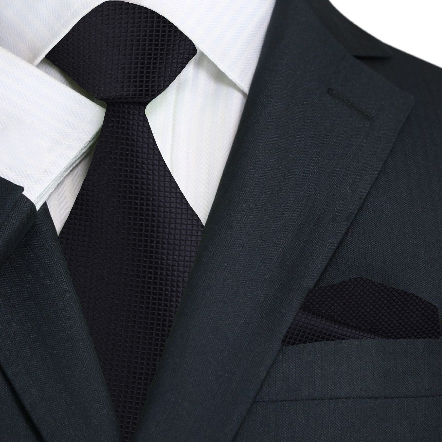 A man wearing a white dress shirt and solid red silk tie for a business or wedding event