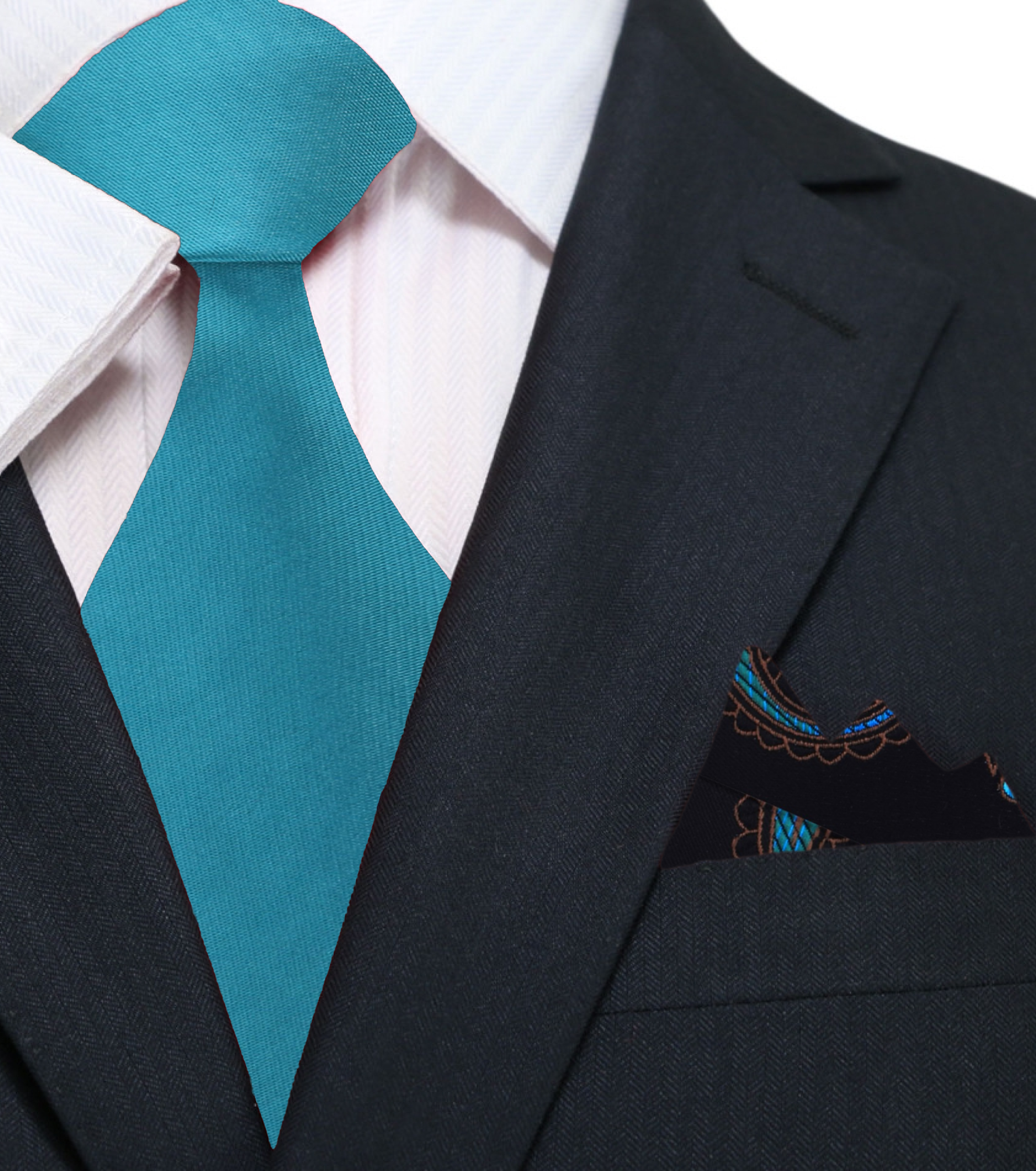 Close-up of the Caribbean Elegance Silk Tie fabric, highlighting its smooth texture and luxurious silk finish.