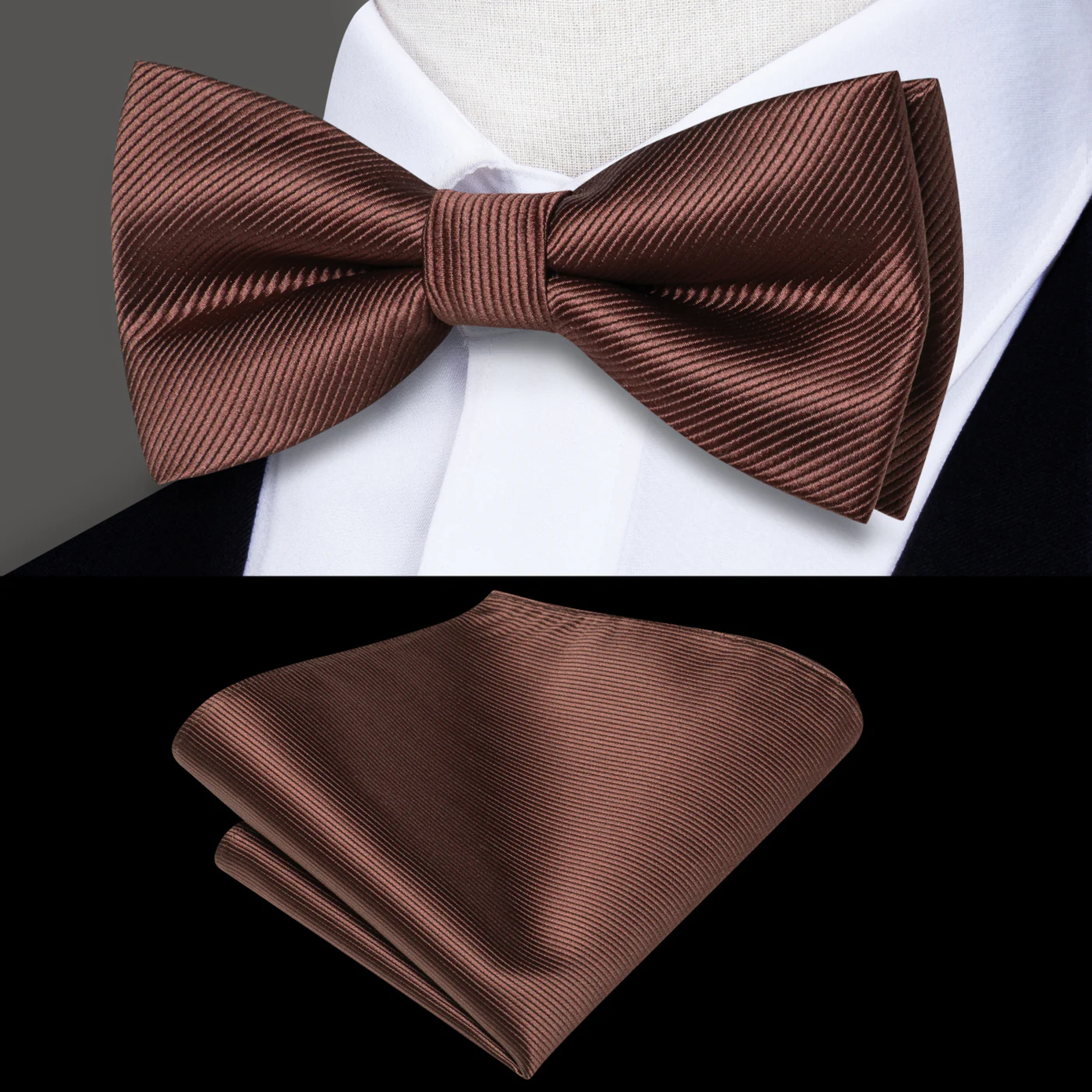 Classic solid color bow tie in royal blue, perfect for formal events.