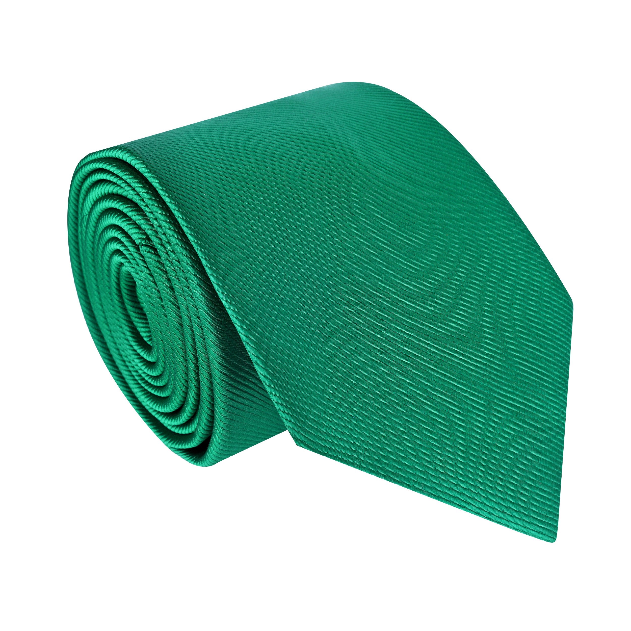 Styled kids green necktie with pocket square for formal occasions