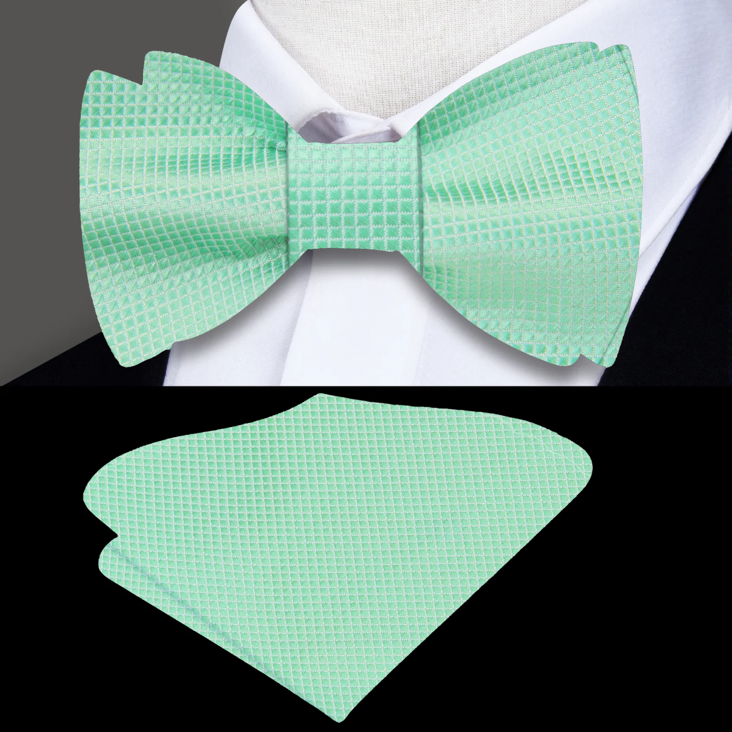 Stylish mint bow tie for boys, perfect for formal occasions.