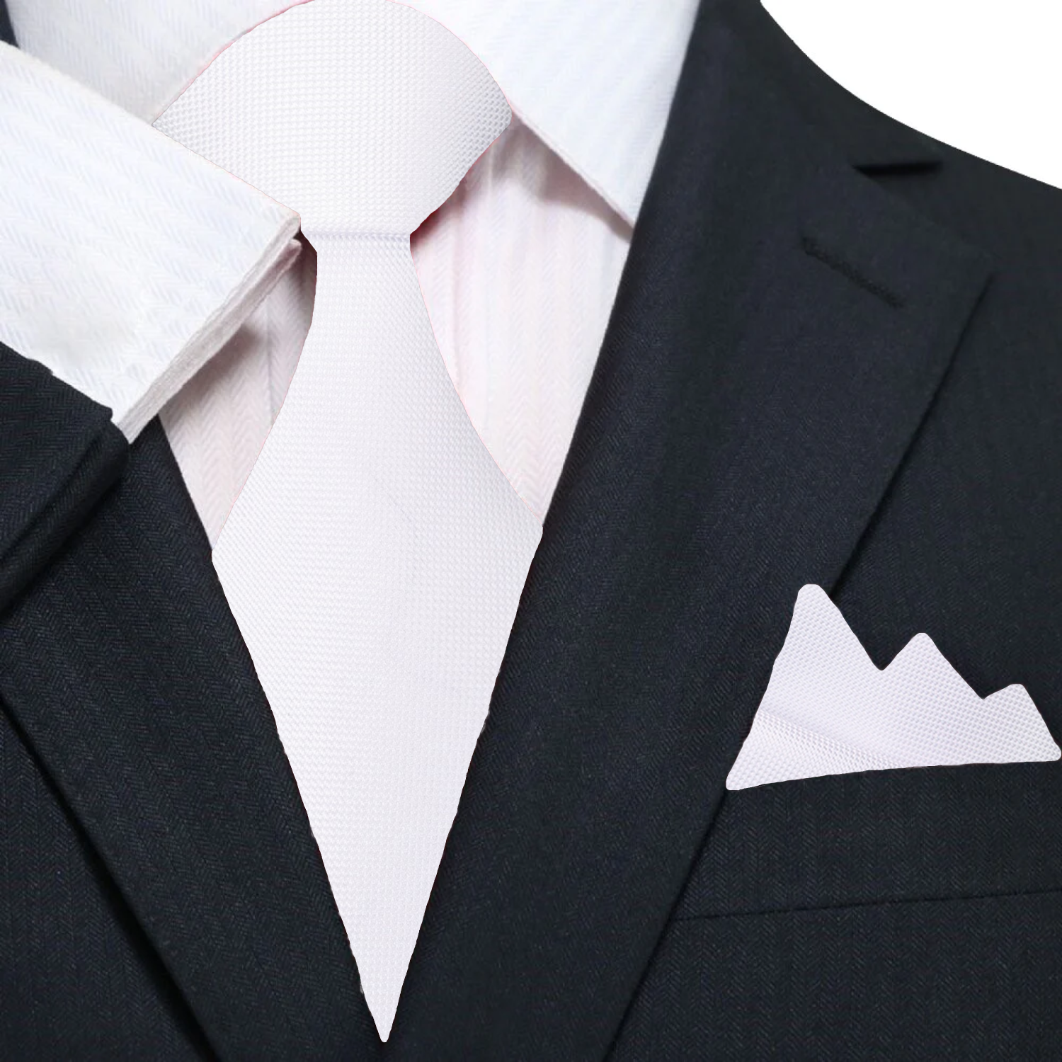 Close-up of solid color silk tie, ideal for business attire.