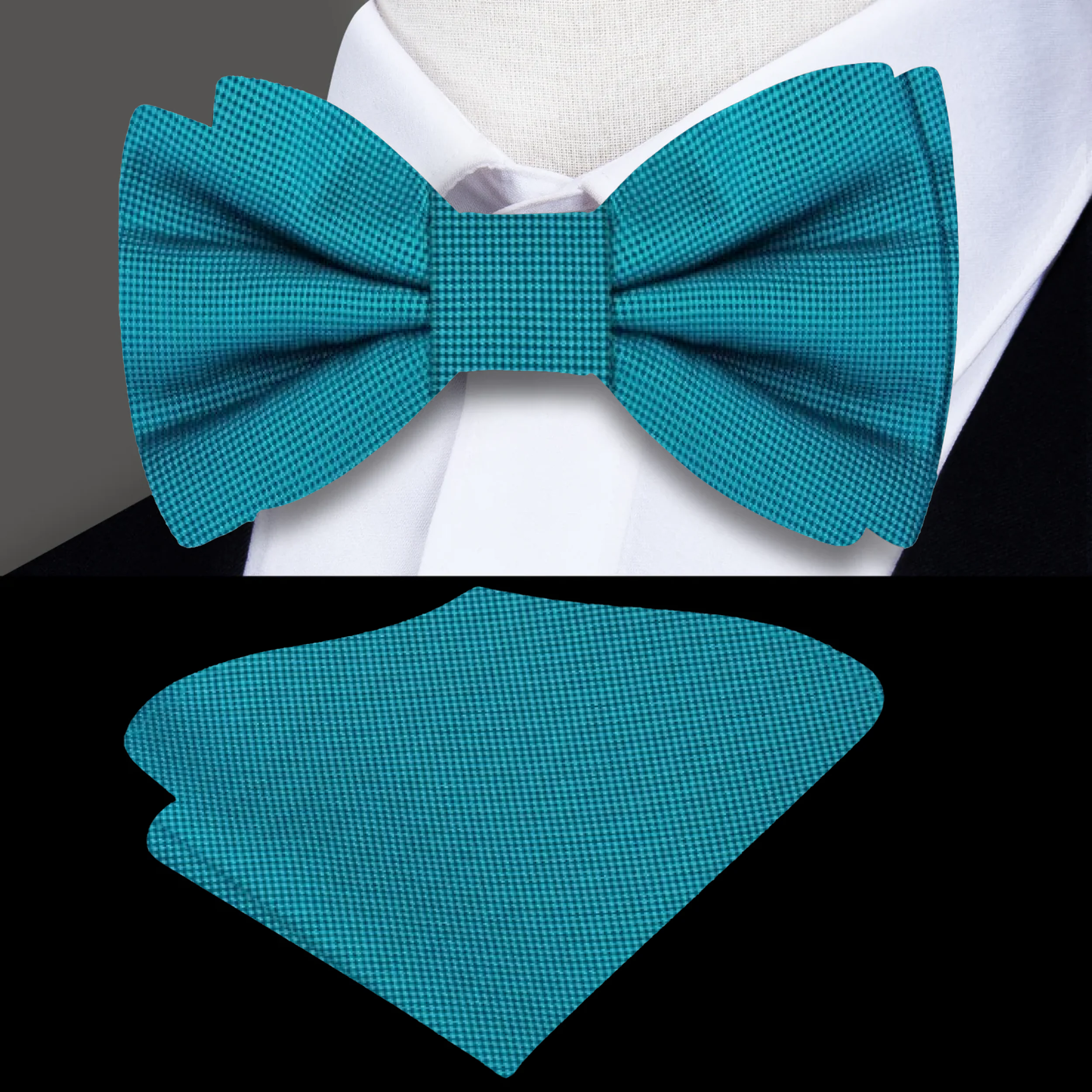 Elegant solid color bow tie in vibrant coral, perfect for weddings.