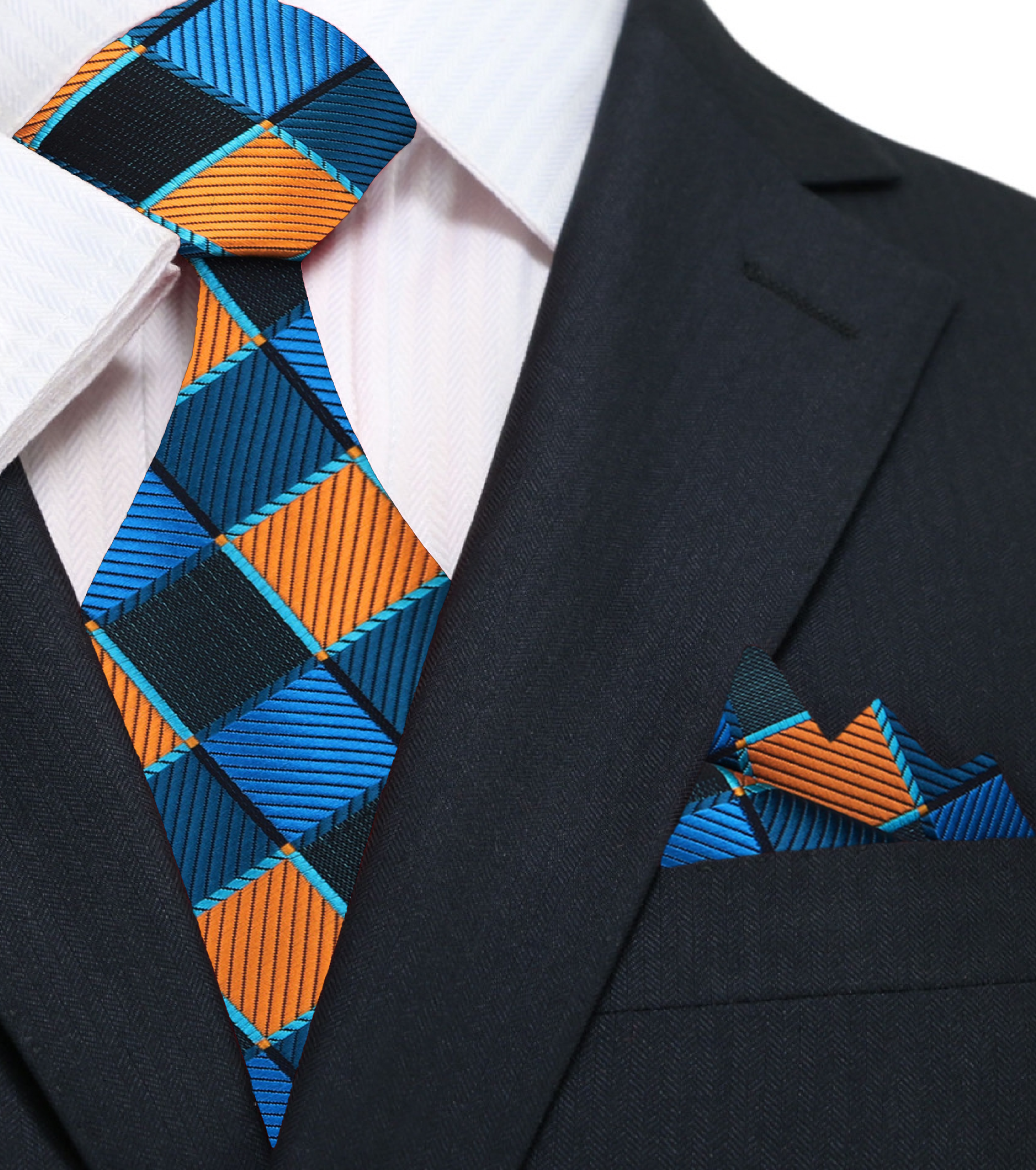 Stylish presentation of the brown and gold tie paired with a crisp white dress shirt, ideal for formal events.