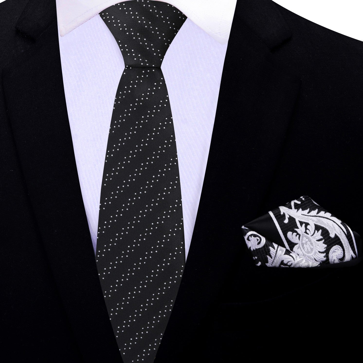 Silk necktie with pattern detail suitable for upscale events