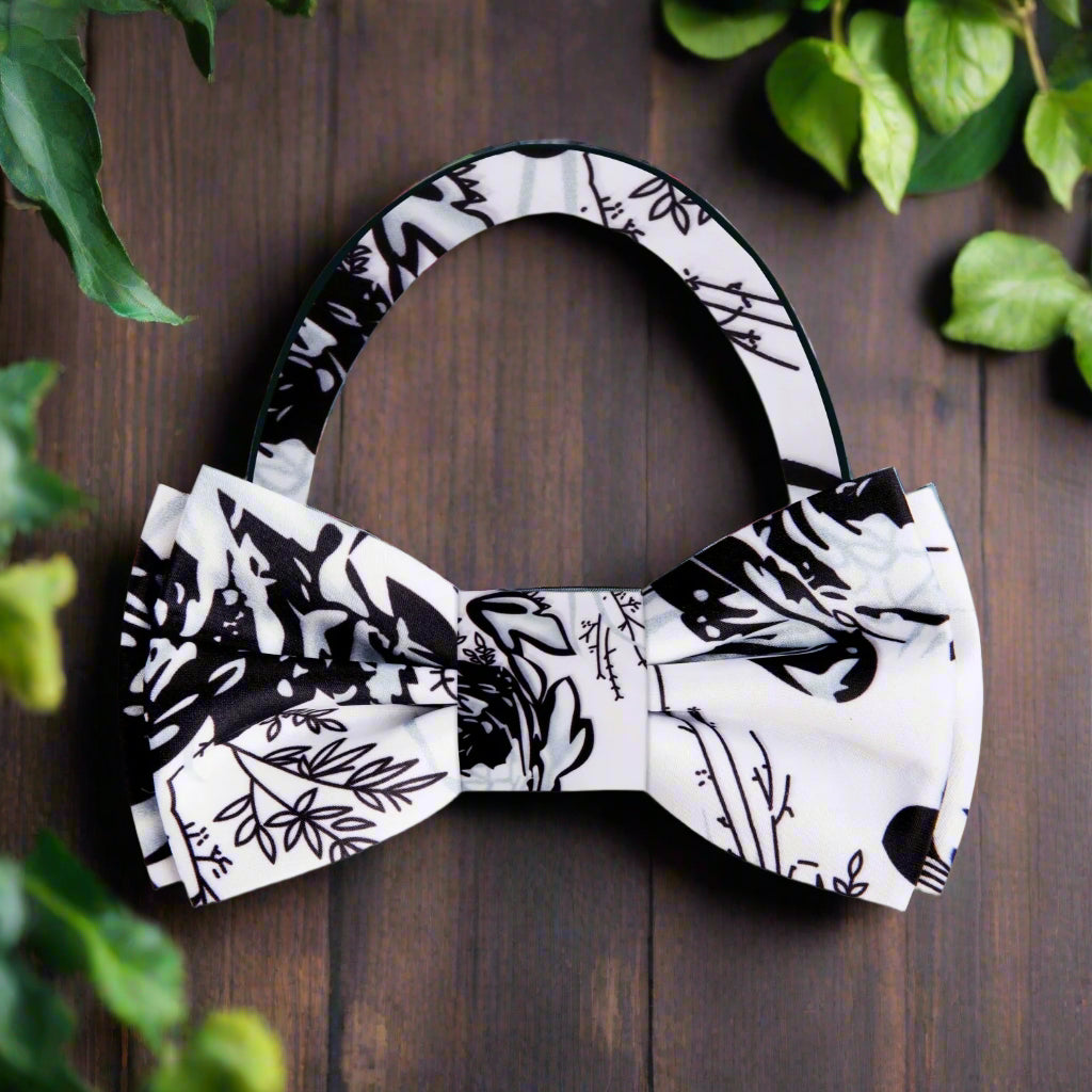 Stylish bow tie paired with white dress shirt for an elegant event