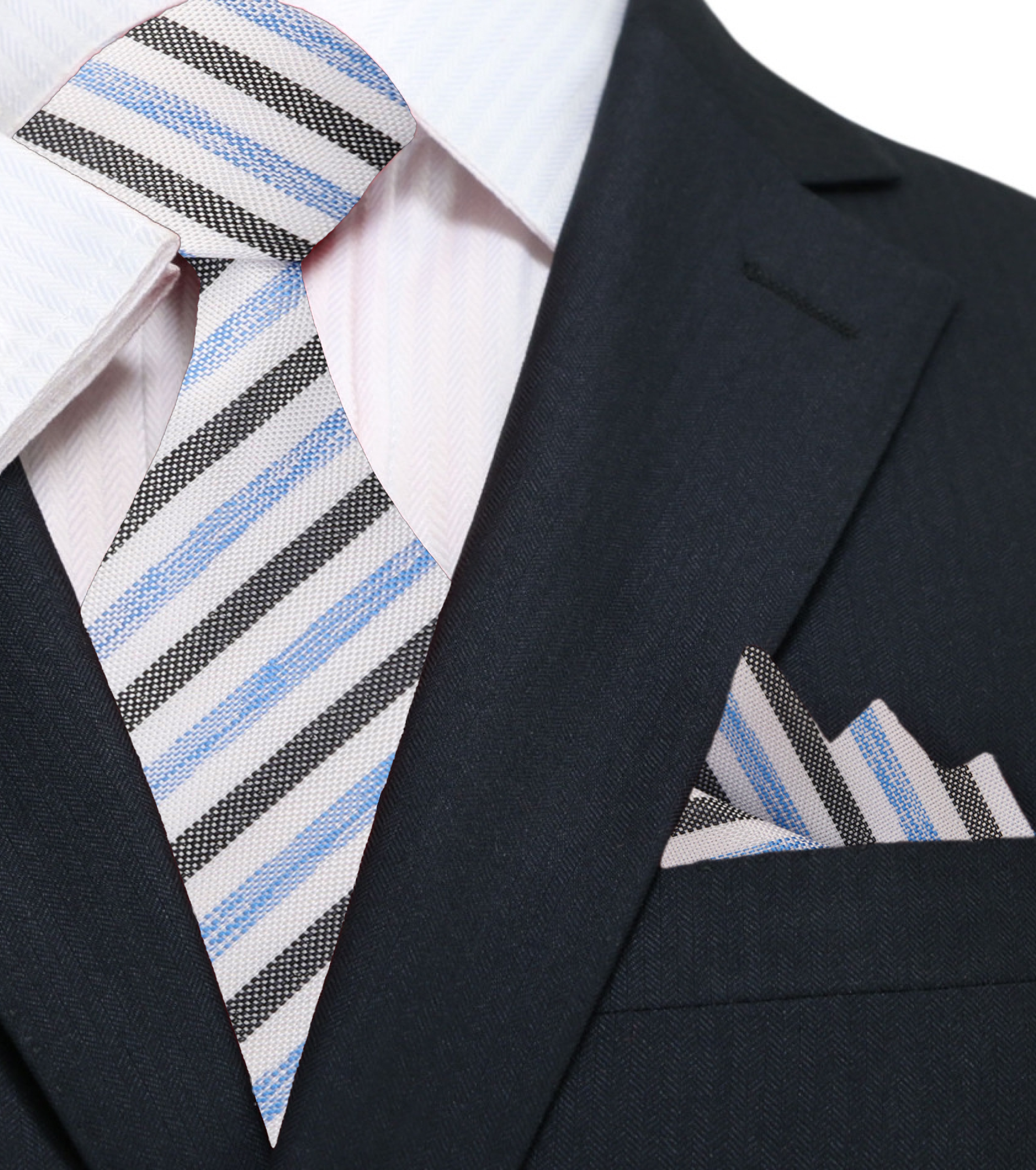 Elegant silk necktie with a subtle stripe pattern suitable for formal events