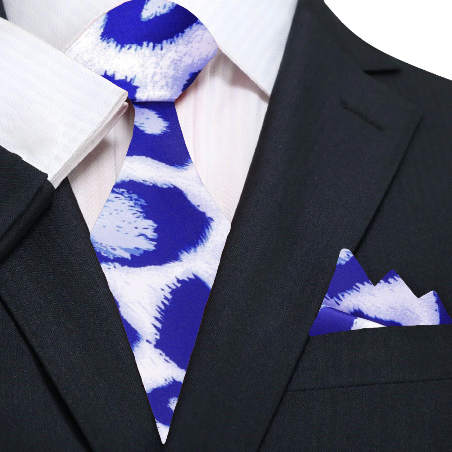 Frostwyke mens tie styled with navy suit and crisp white shirt for formal event