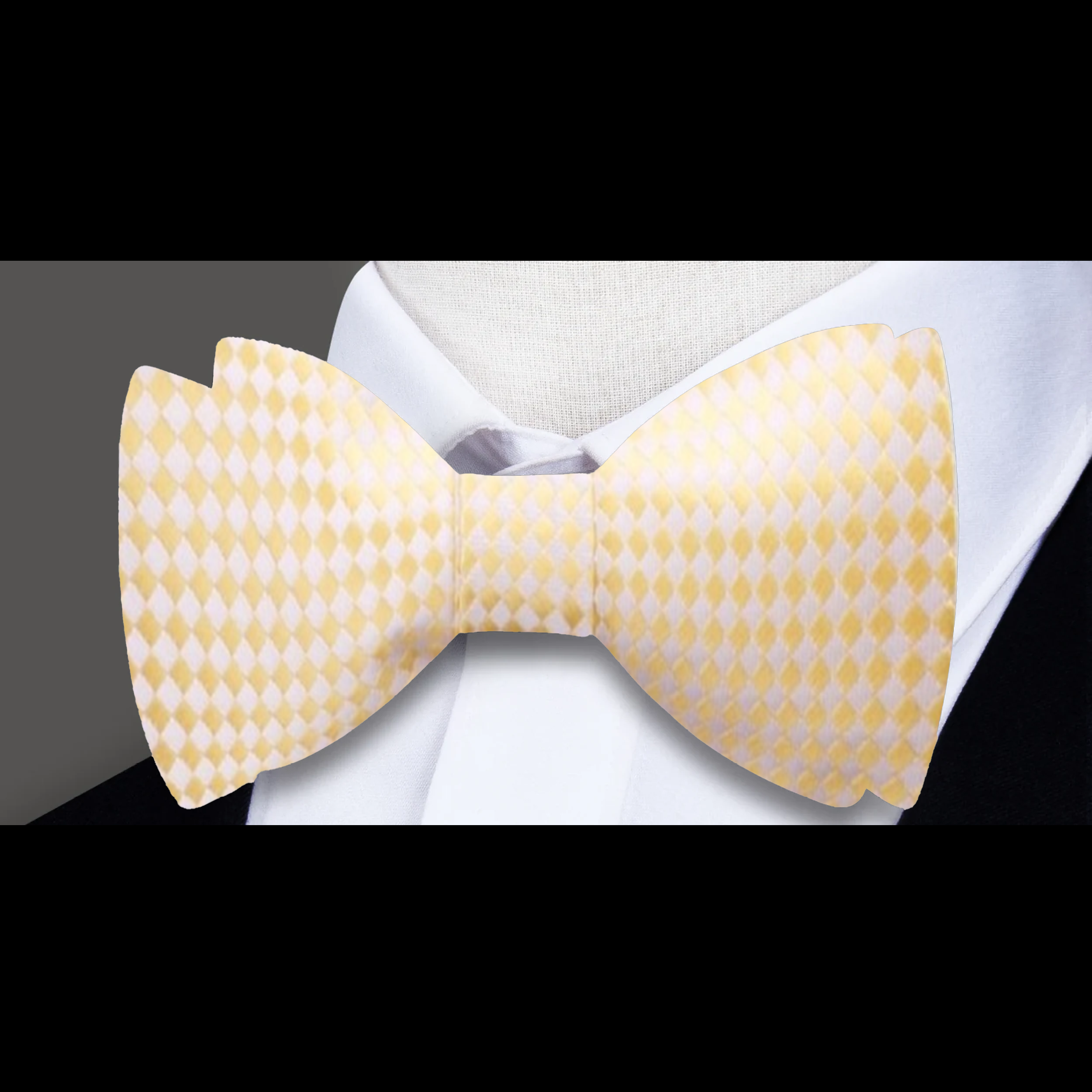 Styled with a white dress shirt and matching pocket square for wedding attire