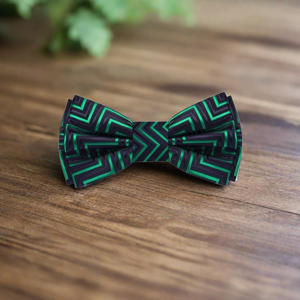 Matching pocket square for a stylish silk bow tie, ideal for formal events