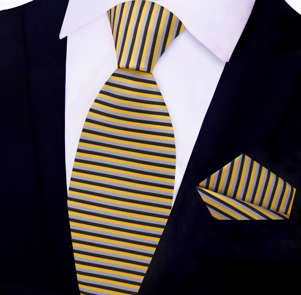 Mens tie featuring modern stripe design, perfect for formal events