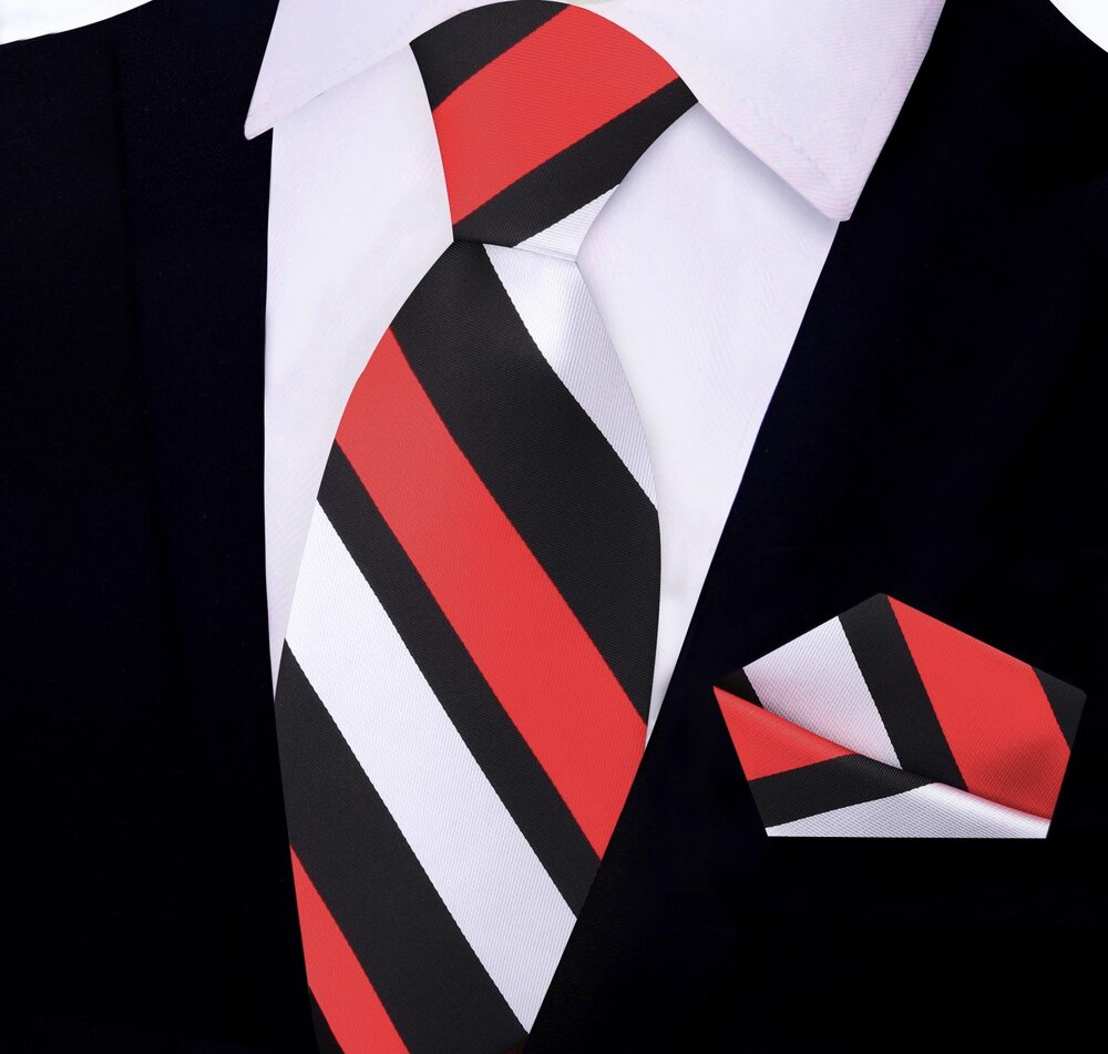 Elegant silk tie for men displayed on a wooden background, showcasing vibrant colors
