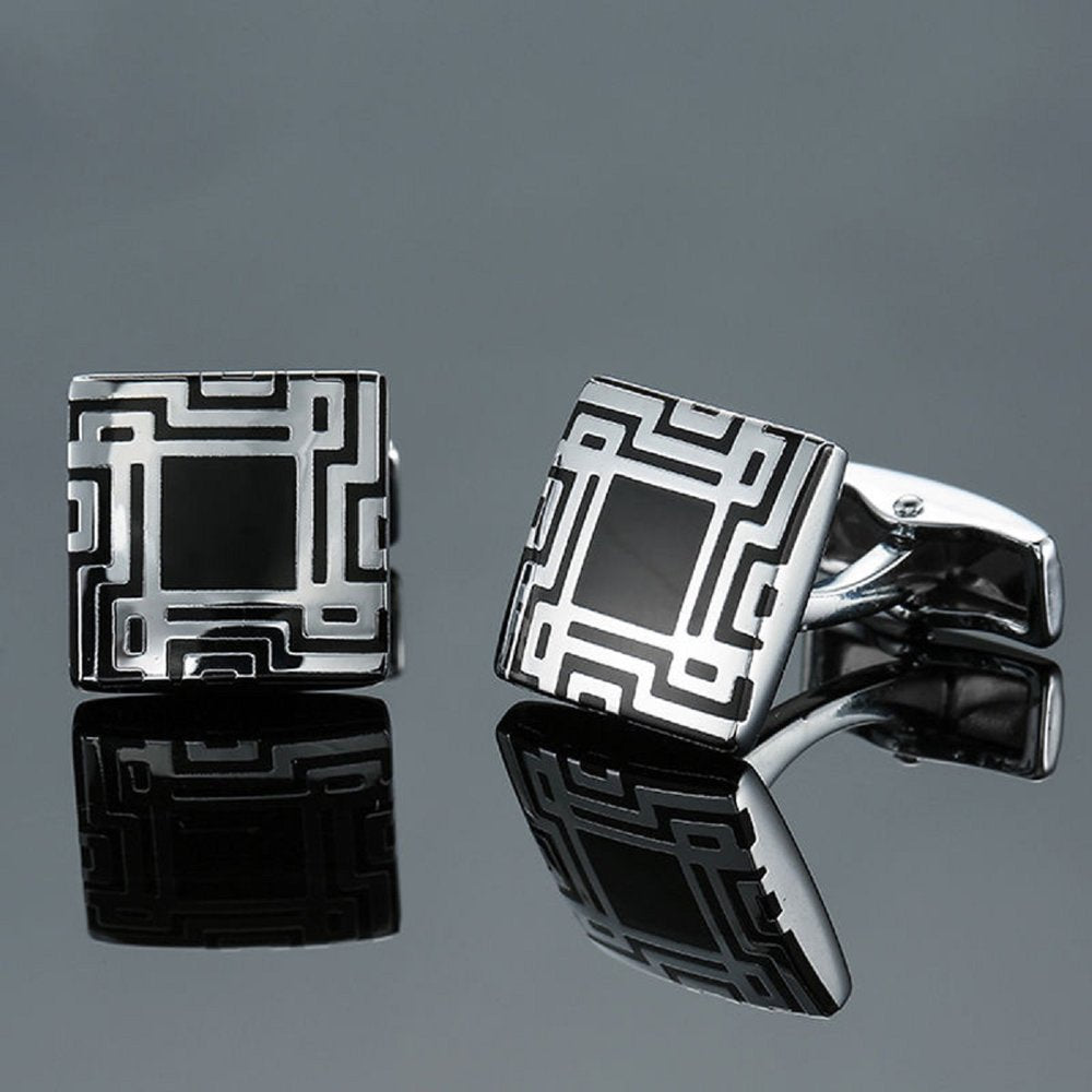 Man wearing trendy cufflinks with a tuxedo for a business event