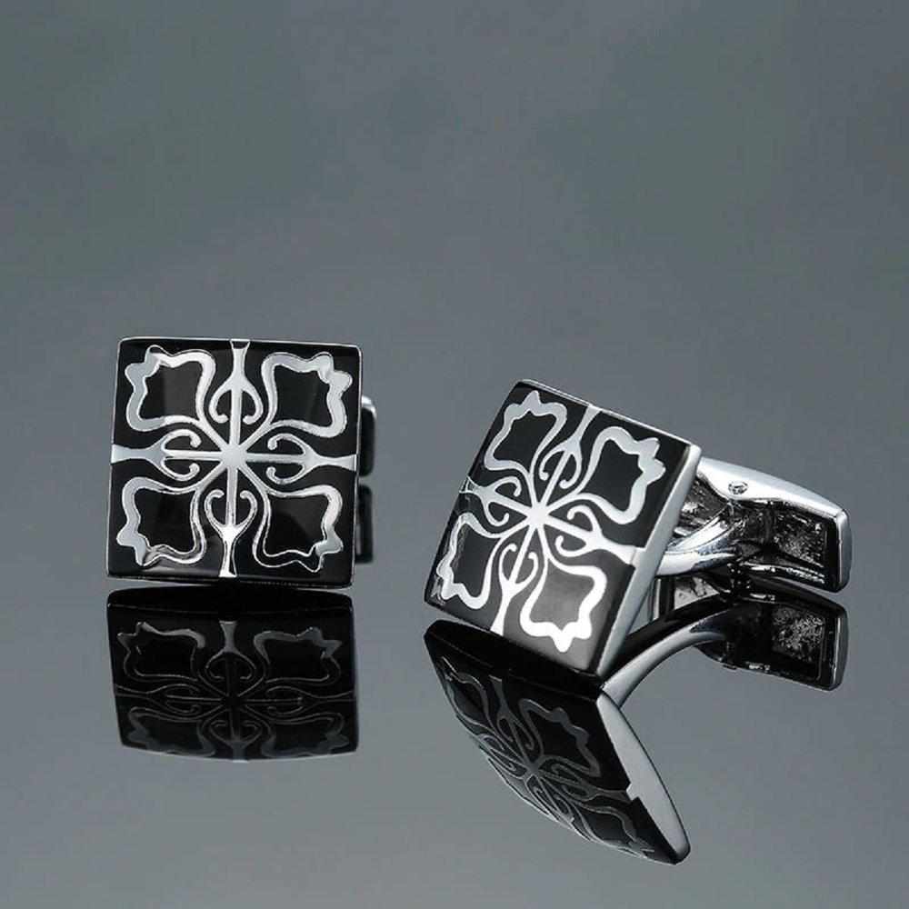 Set of unique cufflinks in various shapes and colors, ideal for gifts