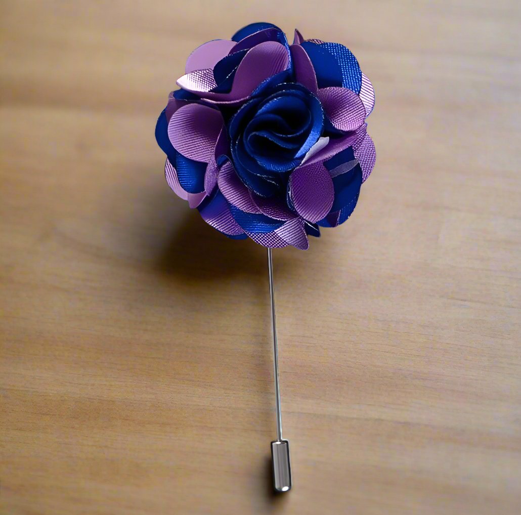 Close-up view of the vibrant leaf lapel pin showcasing its colorful design and quality material